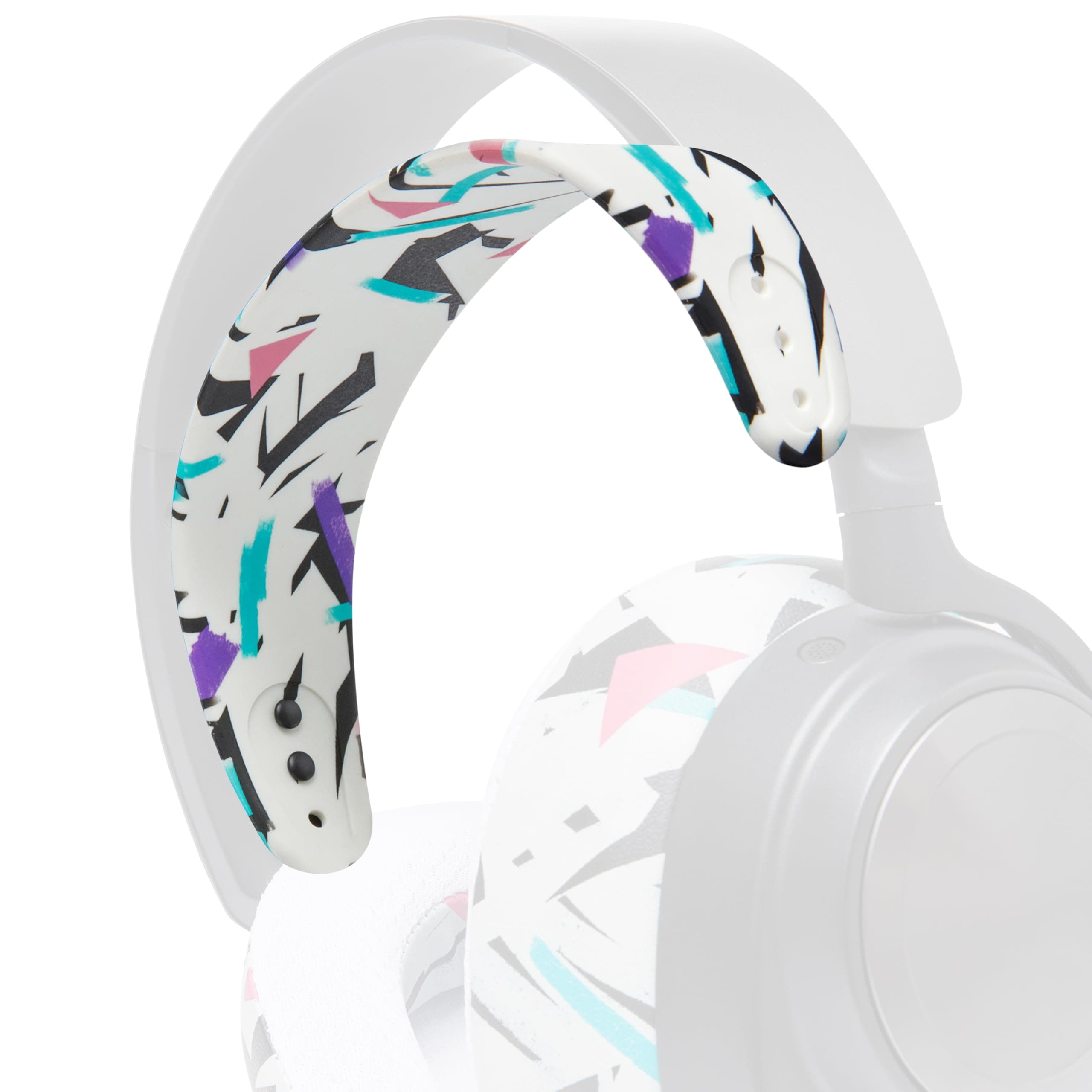 WC HeadbandZ Arctis Nova - Upgraded Silicone Headband for Arctis Nova Headsets by Wicked Cushions - Enhanced Flexibility, Comfort, and Style with Matching Earpad Designs| 90's White