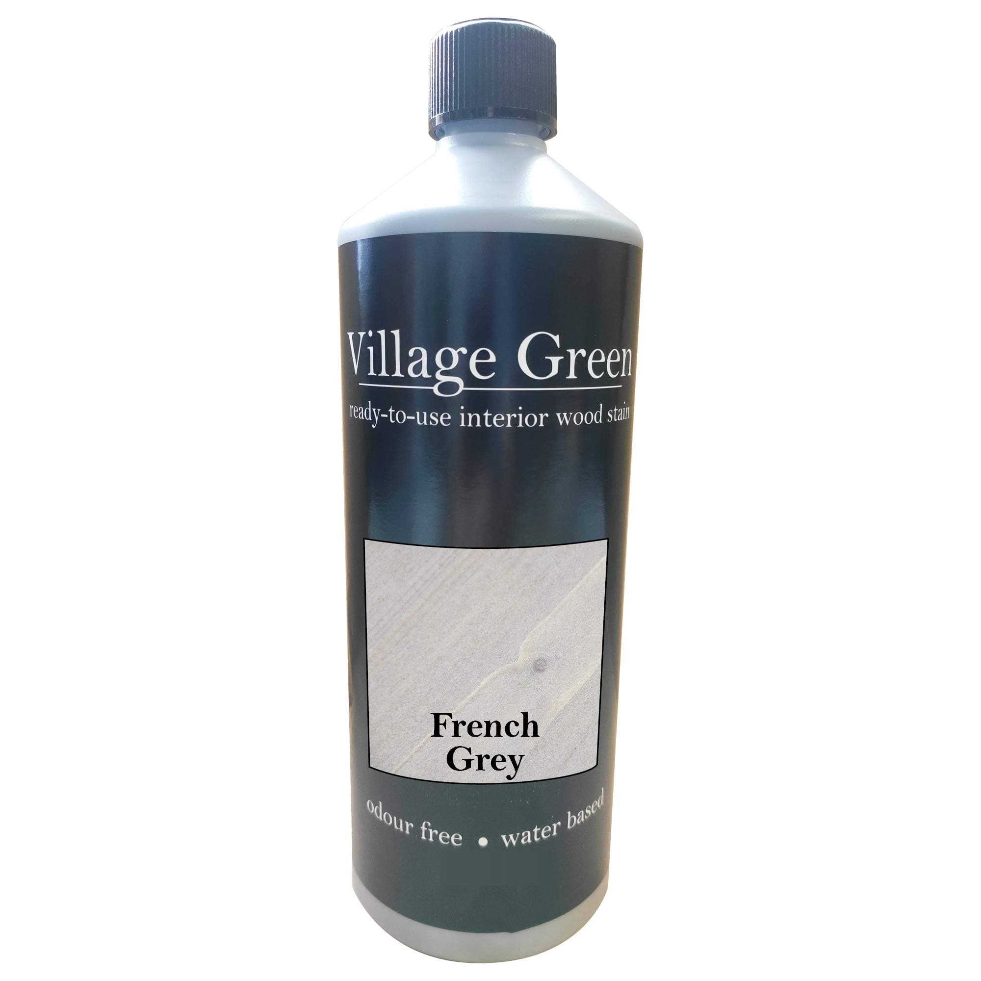 Village Green Ready To Use Wood Stain - Wood Dye - 28 Colours - Super High Pigment Content Water Based (1 Litre, French Grey)