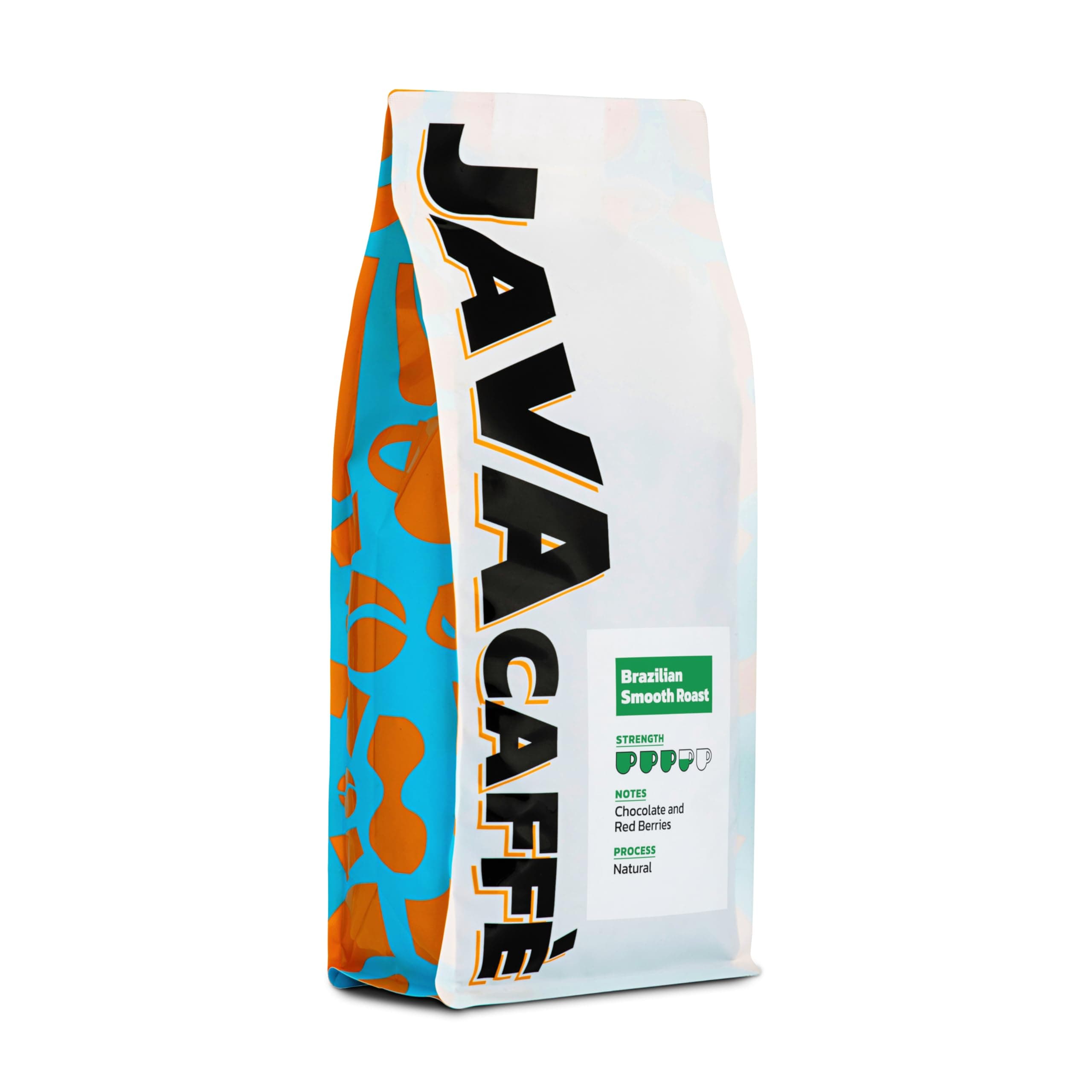 Java Caffè Brazilian Smooth Roast Ground Coffee, 1kg Resealable Bag, 100% Arabica Hand Roasted Coffee For Cafetieres & Filters