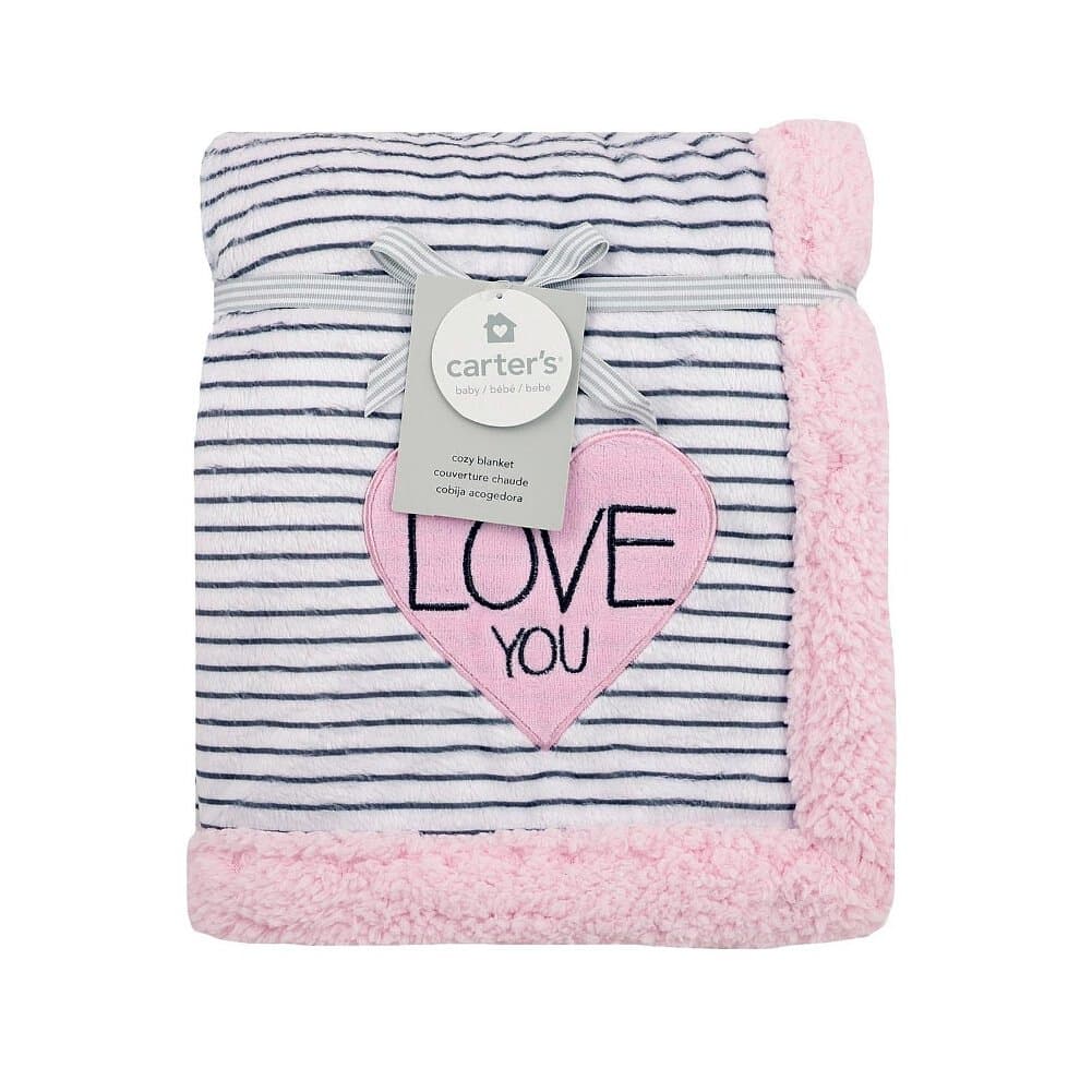 Carters Plush Blanket - I Love You (Valboa with Sherpa)