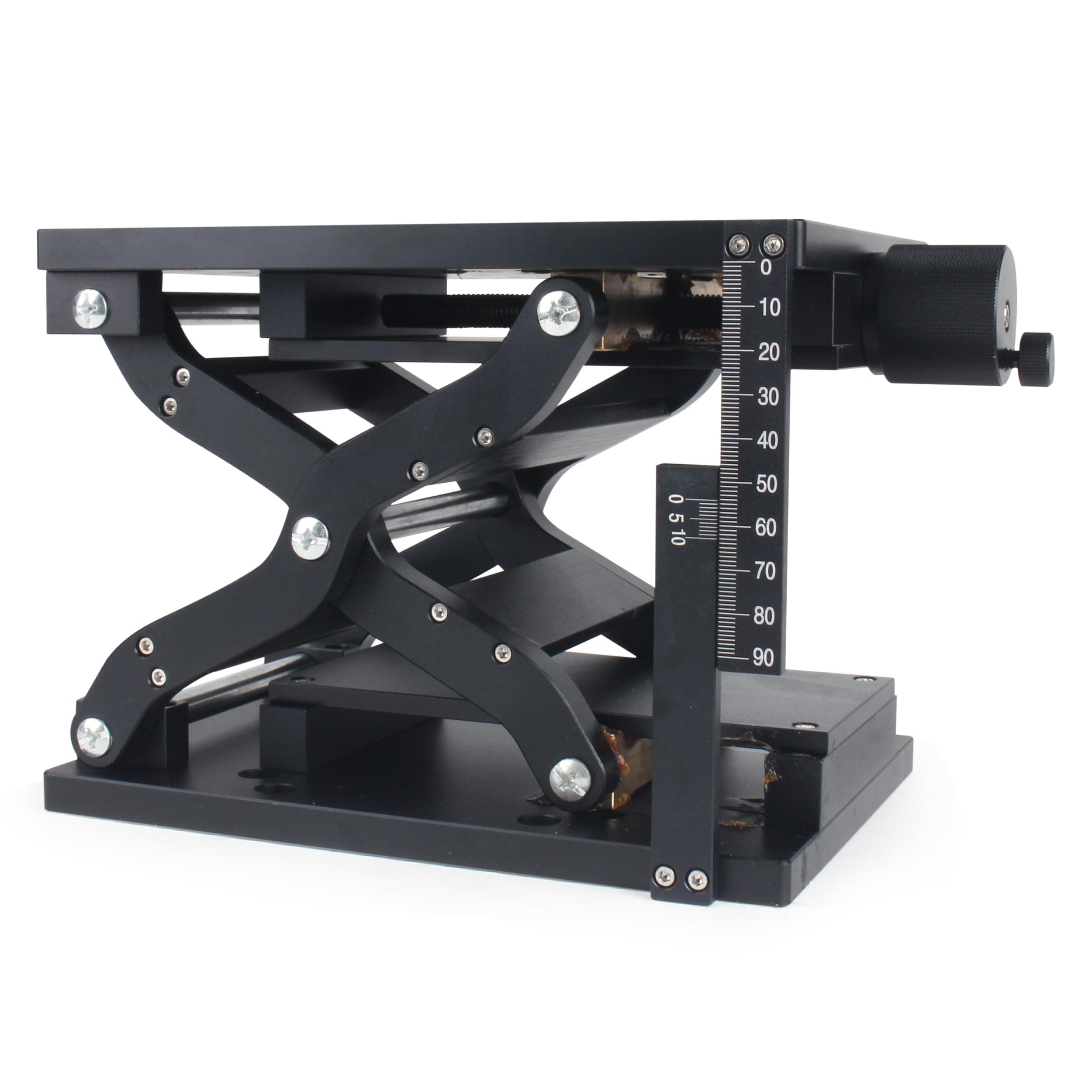 RATTMMOTOR HTZ210 Z-Axis Lifting Platform, Rotation Positioning Stage Manual Slide Table Z Trimming Platform Cross Roller High Precision Lifting Marking Working Table (120mm)