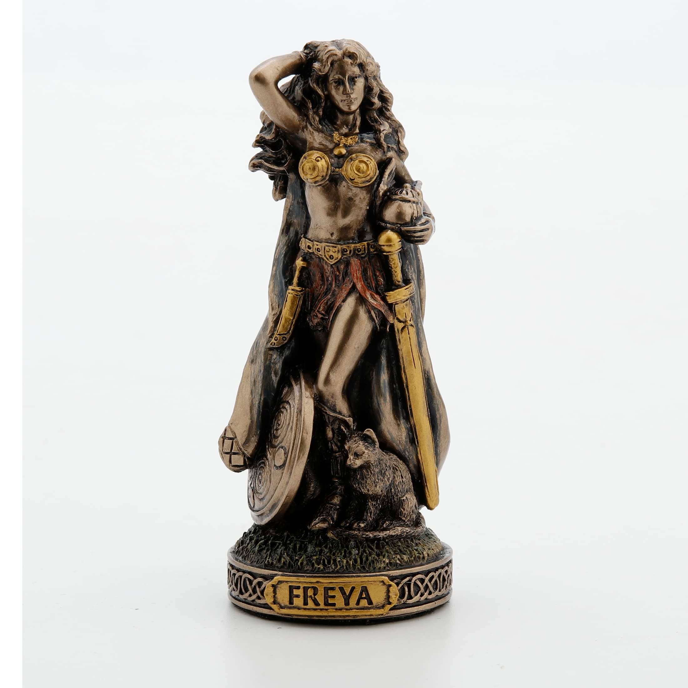 3 3/8 Inch Freya The Norse Goddess of Love Hand Painted Polyresin Miniature Figurine