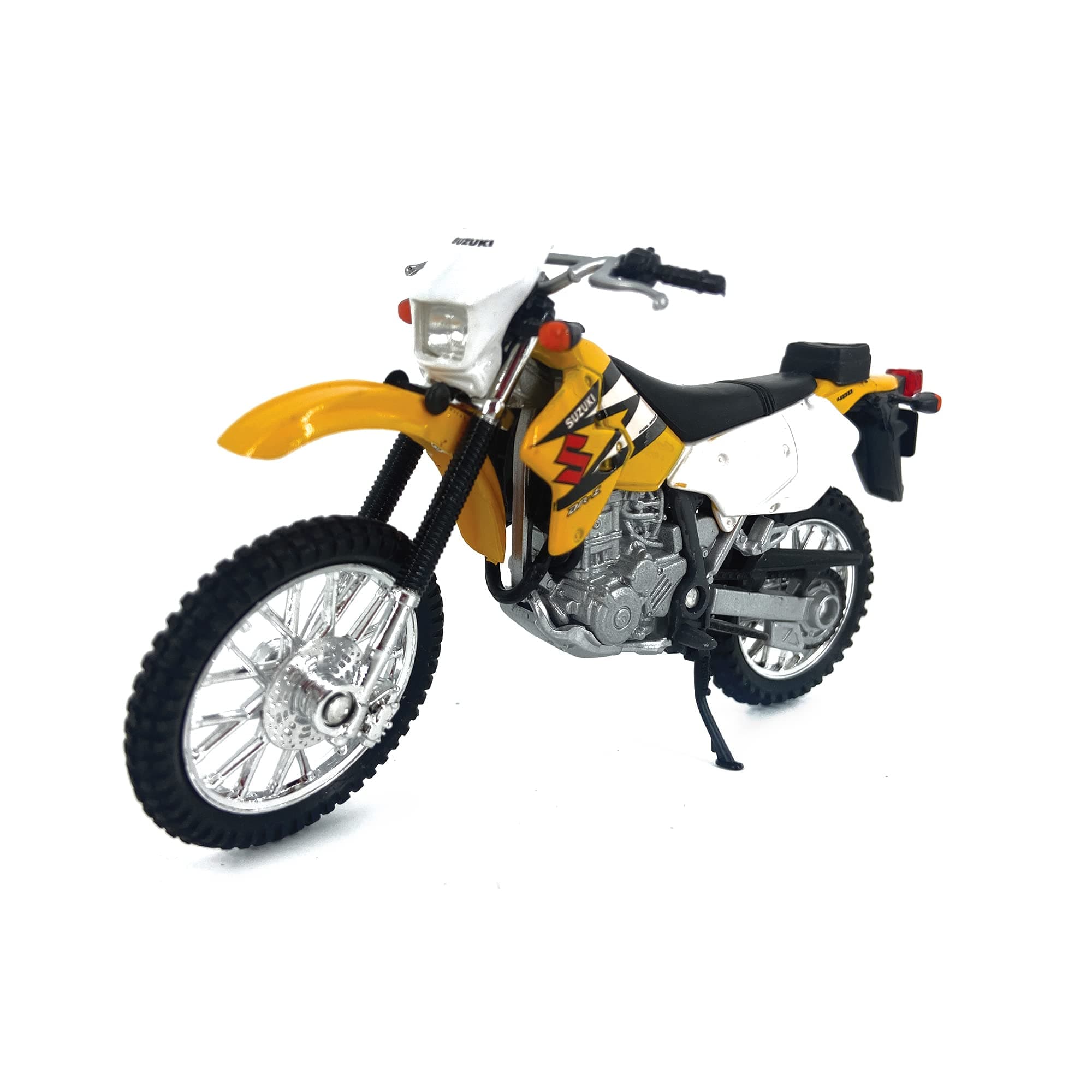 Die Cast Motorcycle Yellow Suzuki DR-Z400S, 1:18 Scale