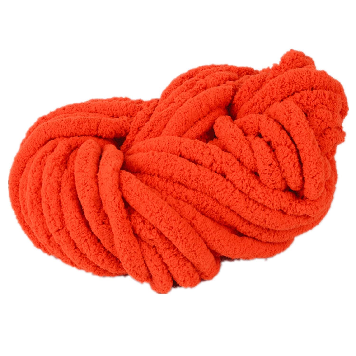 Celine lin Super Soft Chunky Roving Big Yarn for Hand Knitting Crochet, 250g(8.8 Ounze),Orange