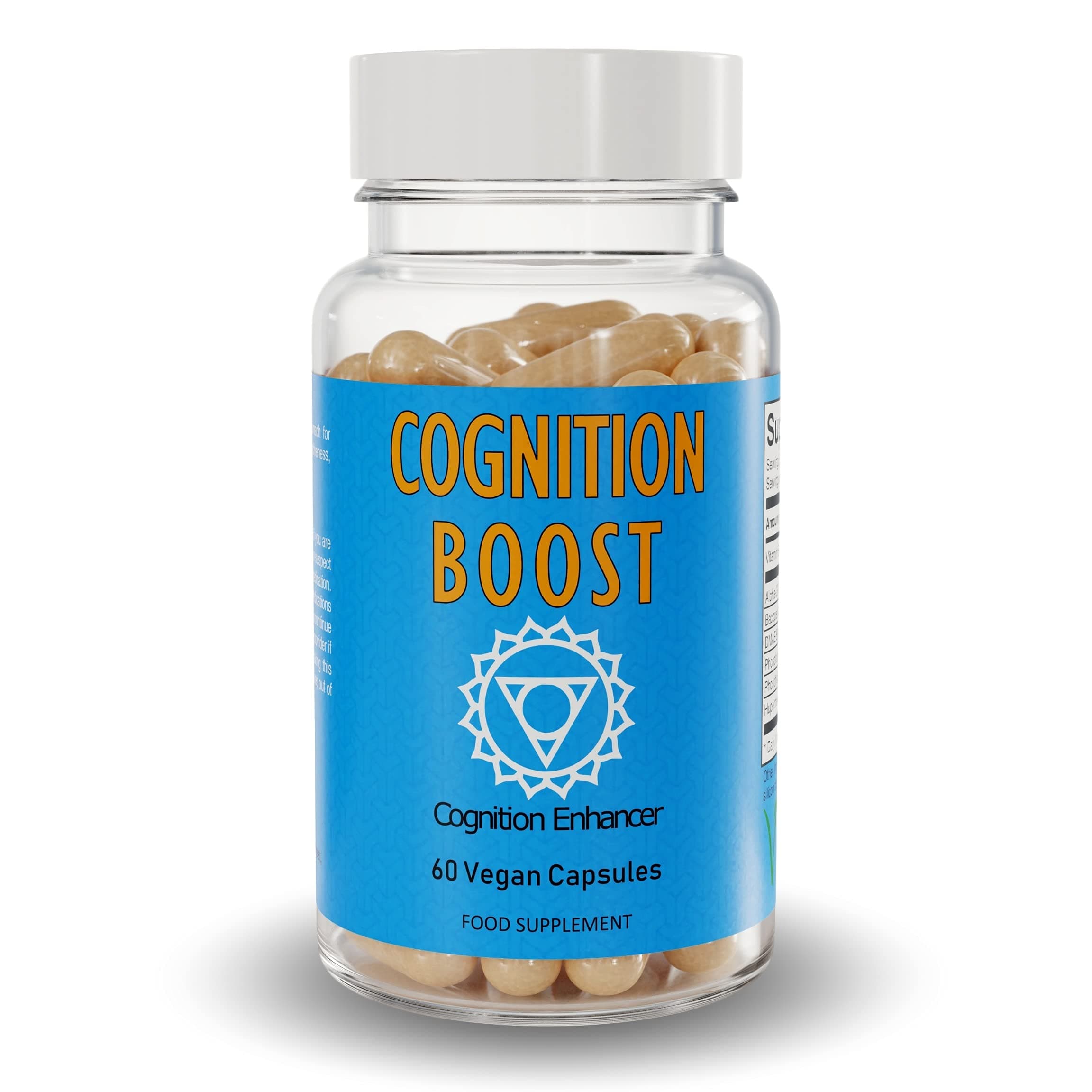 Cognition Boost by Soul Juice | 60 Vegan Capsules | Best Natural Memory Nootropic Brain Supplement w/ Alpha-GPC, Phosphatidylserine, Bacopa & Huperzine A Extract | UK Manufactured & GMO Free