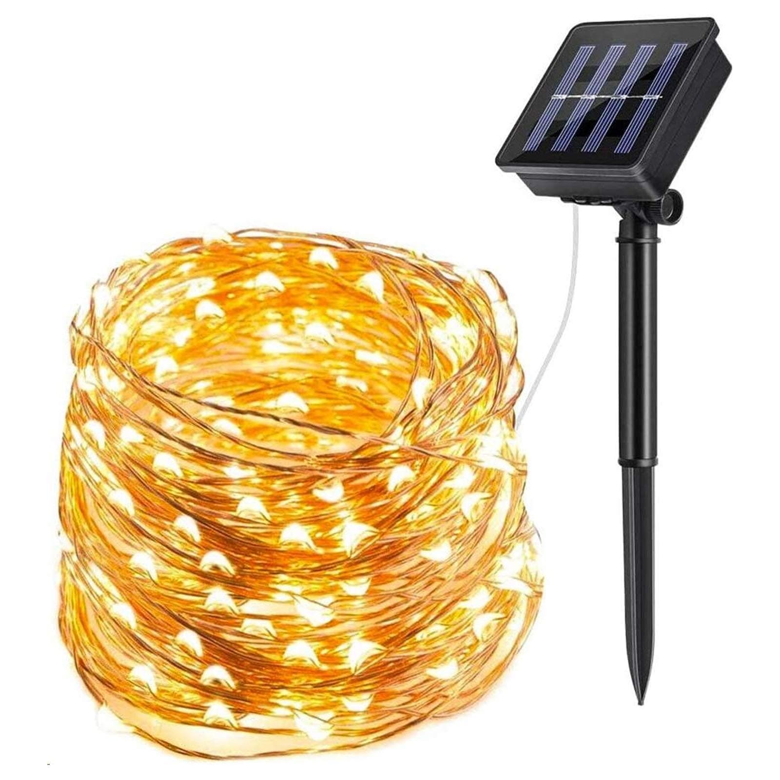 ECOWHO Solar String Lights Outdoor, 72ft 200 LED Solar Powered Fairy Lights Waterproof Decorative Lighting for Patio Garden Yard Party Wedding (Warm White)