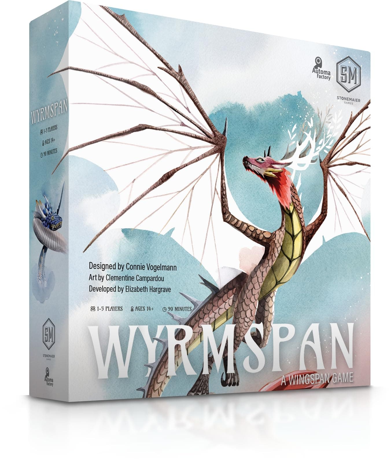 Wyrmspan, Family Board Game, Ages 14+, 1-5 Players, 90 Minutes Playing Time