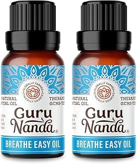 Breathe Easy Essential Oil (2x0.5 Fl Oz) - 100% Pure & Undiluted Aromatherapy Oil for Diffusers - Aids in Congestion for Easier Breathing