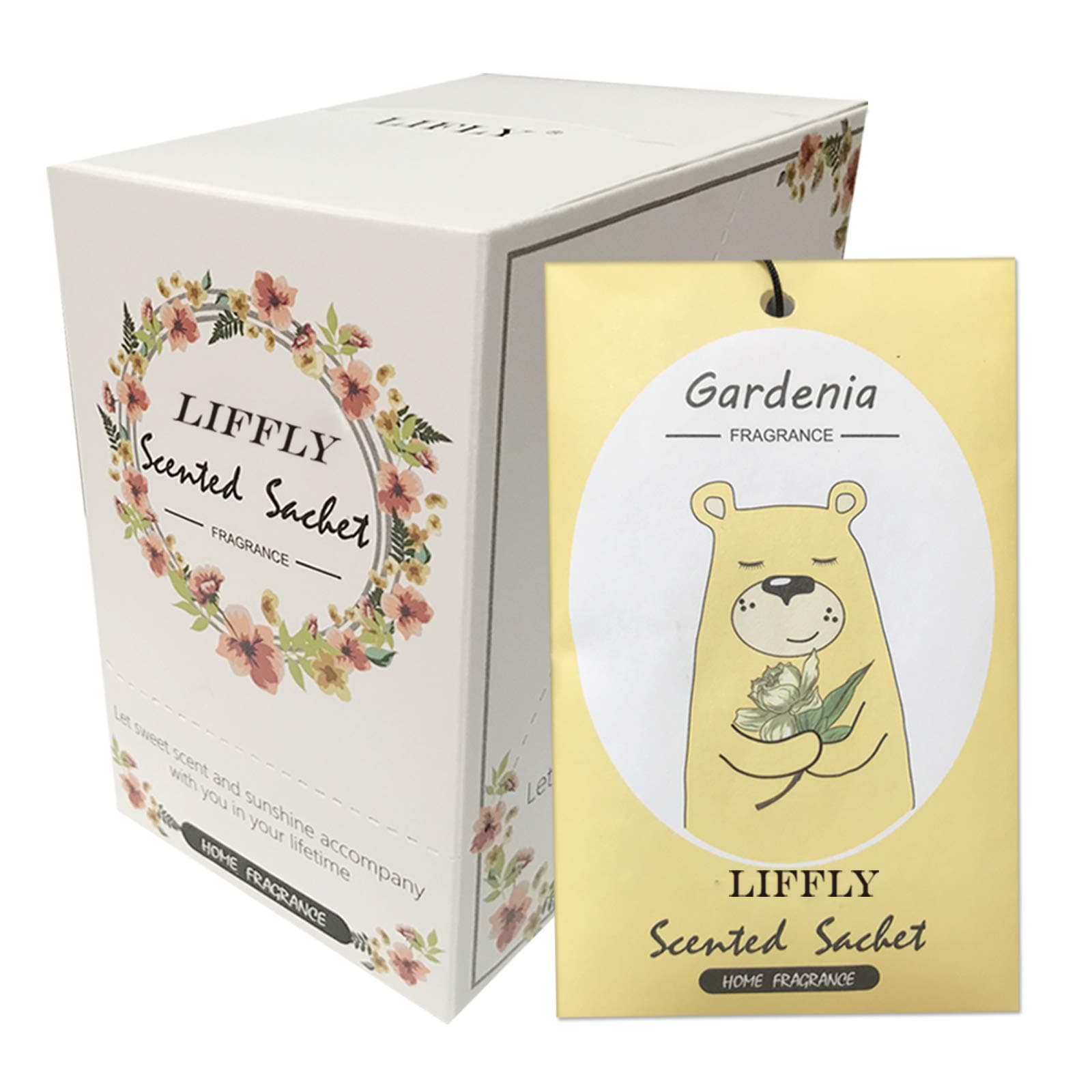 14 Packs Gardenia Scented Sachets fit Drawers and Closets Best Gift