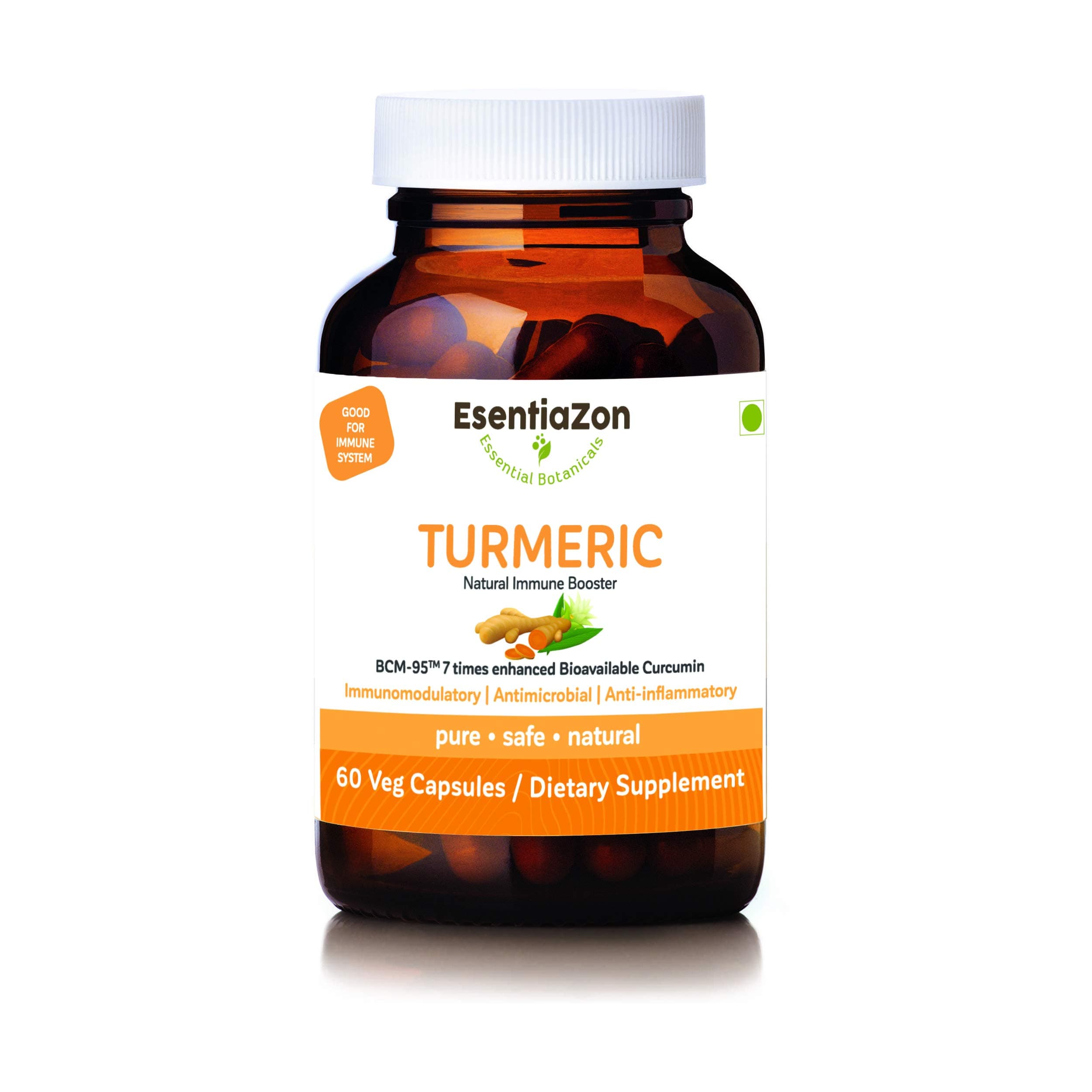 EsentiaZon Natural Turmeric Extract (Curcumin) 500mg - 60 Veg Capsules (BCM-95)