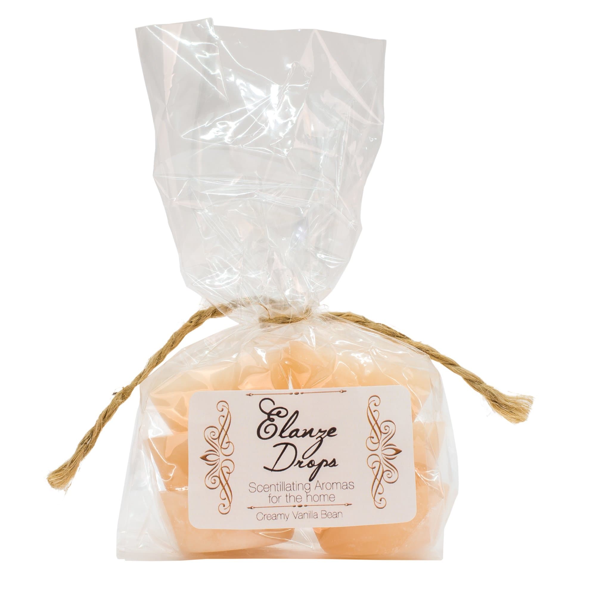 Creamy Vanilla Bean Elanze Scented Candle Wax Drops in Gift Bag - 6 pack
