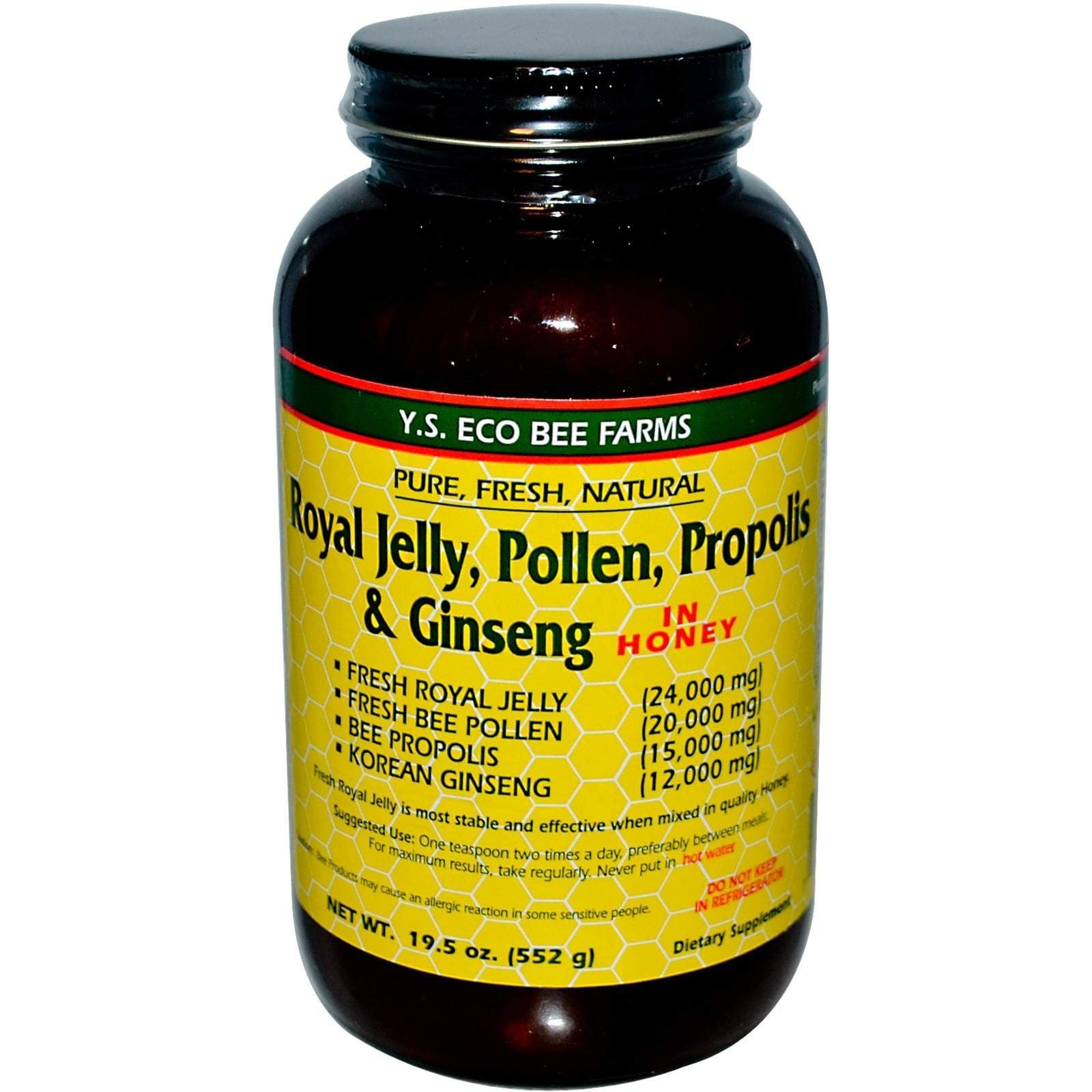 YS BEE FARMS Royal Jelly, Pollen & Propolis, 19.5 OZ