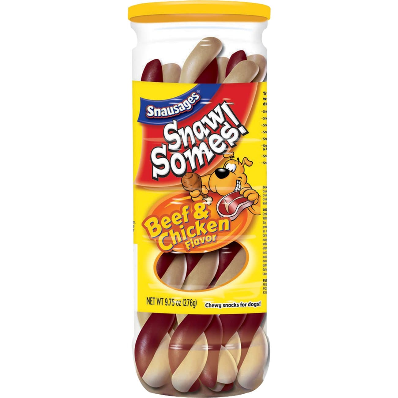 Snawsomes! Beef & Chicken Snacks For Dogs, 9.75-Ounce Canisters (Pack Of 5)