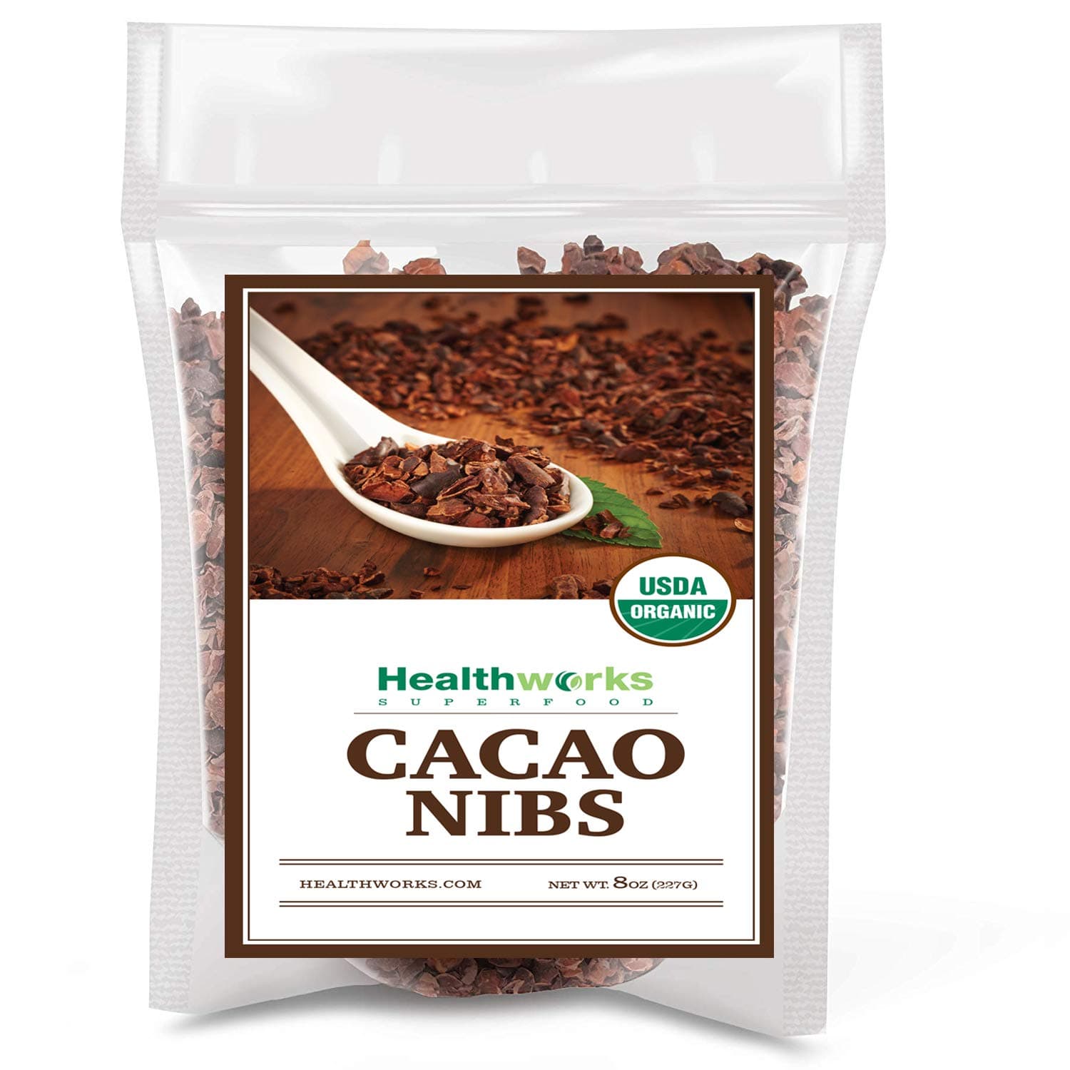 Healthworks Cacao Nibs Raw Organic (8 Ounces) | Criollo Bean | Unsweetened Chocolate Substitute | Certified Organic | Keto, Vegan & Non-GMO | Antioxidant Superfood