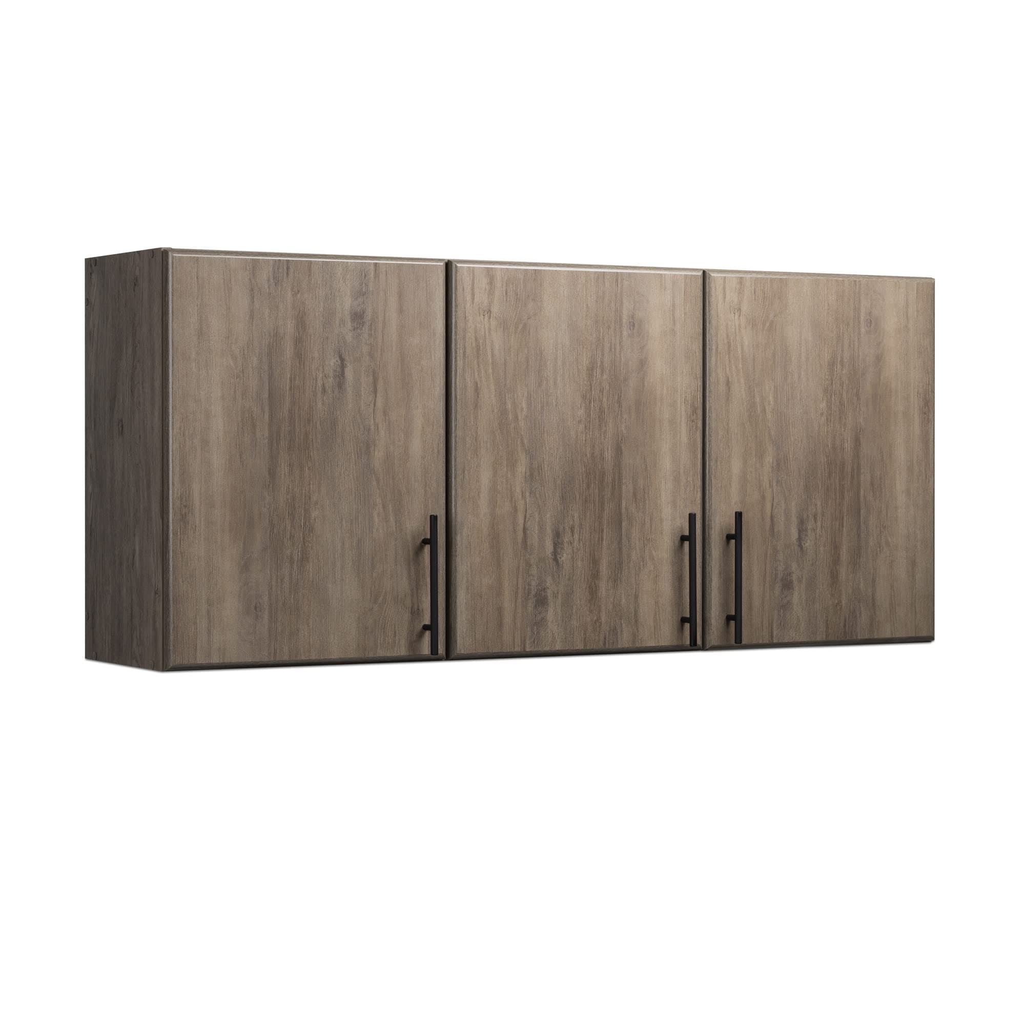 Elite 54" Wall Cabinet, Drifted Gray Storage Cabinet with 2 Adjustable Shelves, Storage for Pantry, Kitchen, Bathroom 12" D x 54" W x 24" H