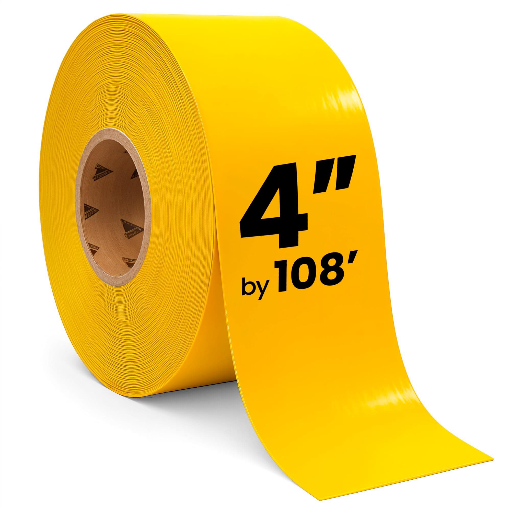 EC700 Floor Marking Tape for Concrete and Pavement | Industrial Marking Tape for Warehouses | Long-Lasting | High Durability, Yellow, 4 Inches by 108 Feet