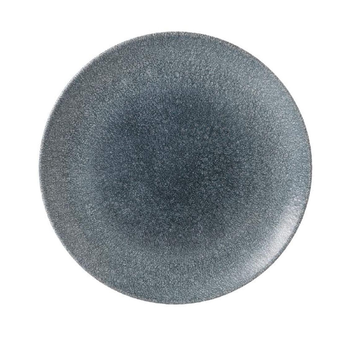 ChurchillStudio Prints Raku Round Coupe Plate Topaz Blue 260mm
