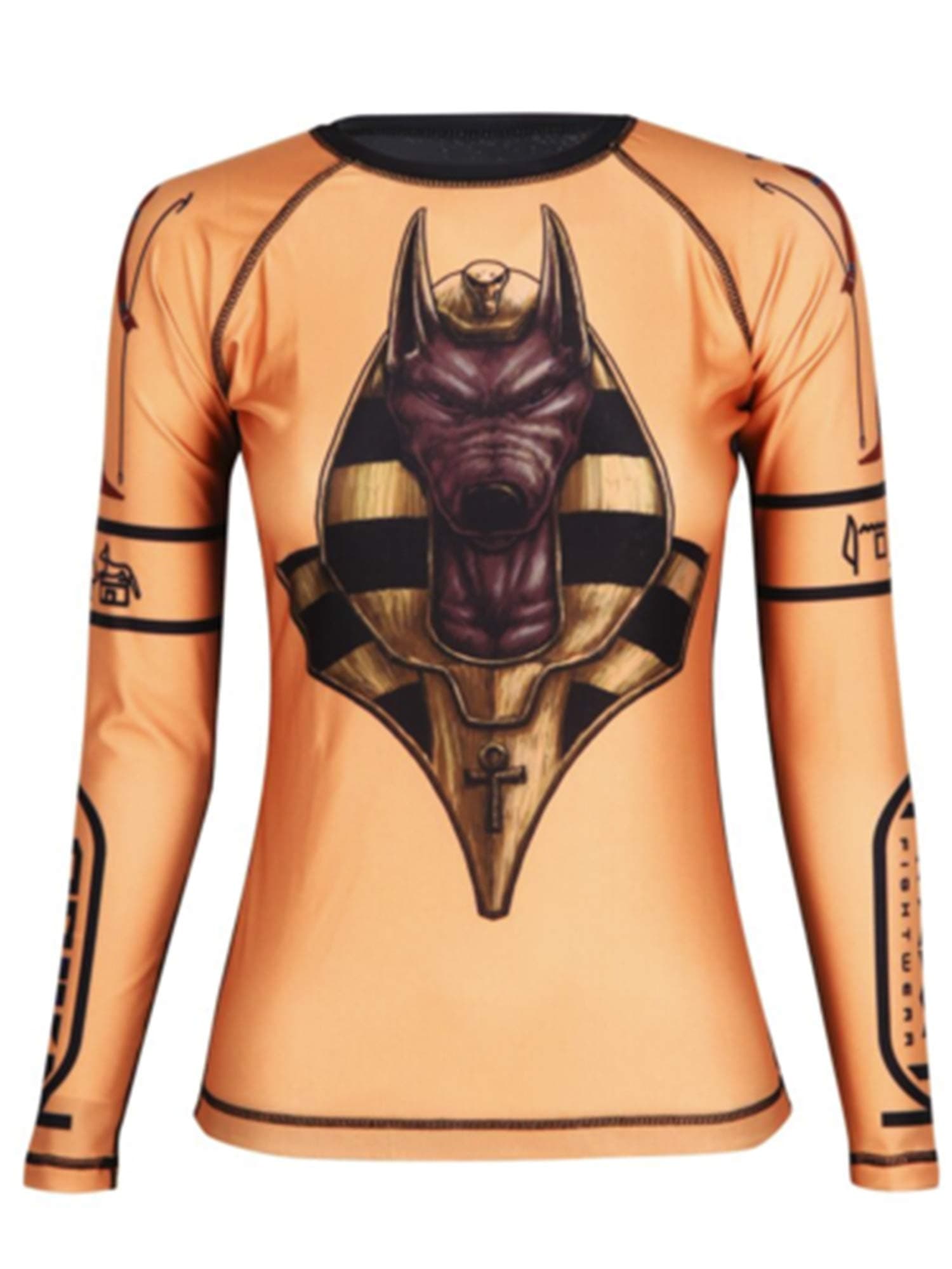 Women's Anubis Rash Guard BJJ MMA Gold