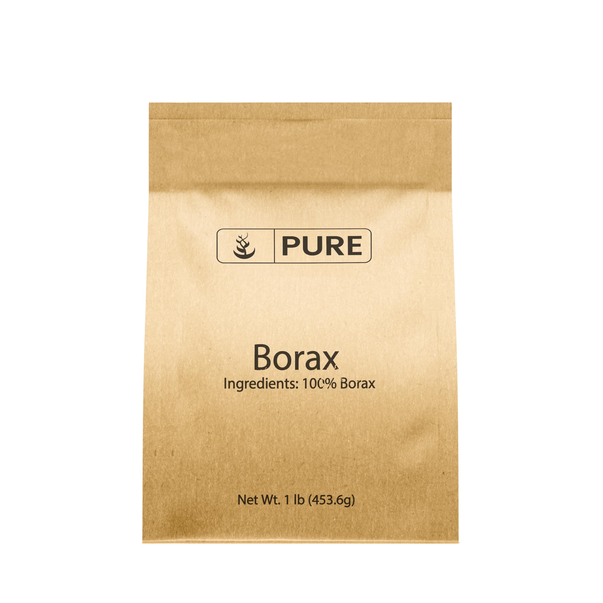 PURE ORIGINAL INGREDIENTS Borax Powder, 1 lb, Multi-Purpose Natural-Source Laundry Booster & Deodorizer, 100% Detergent, Safe, Fresher Bathroom, Removes Tough Stains, Eco-Friendly Packaging