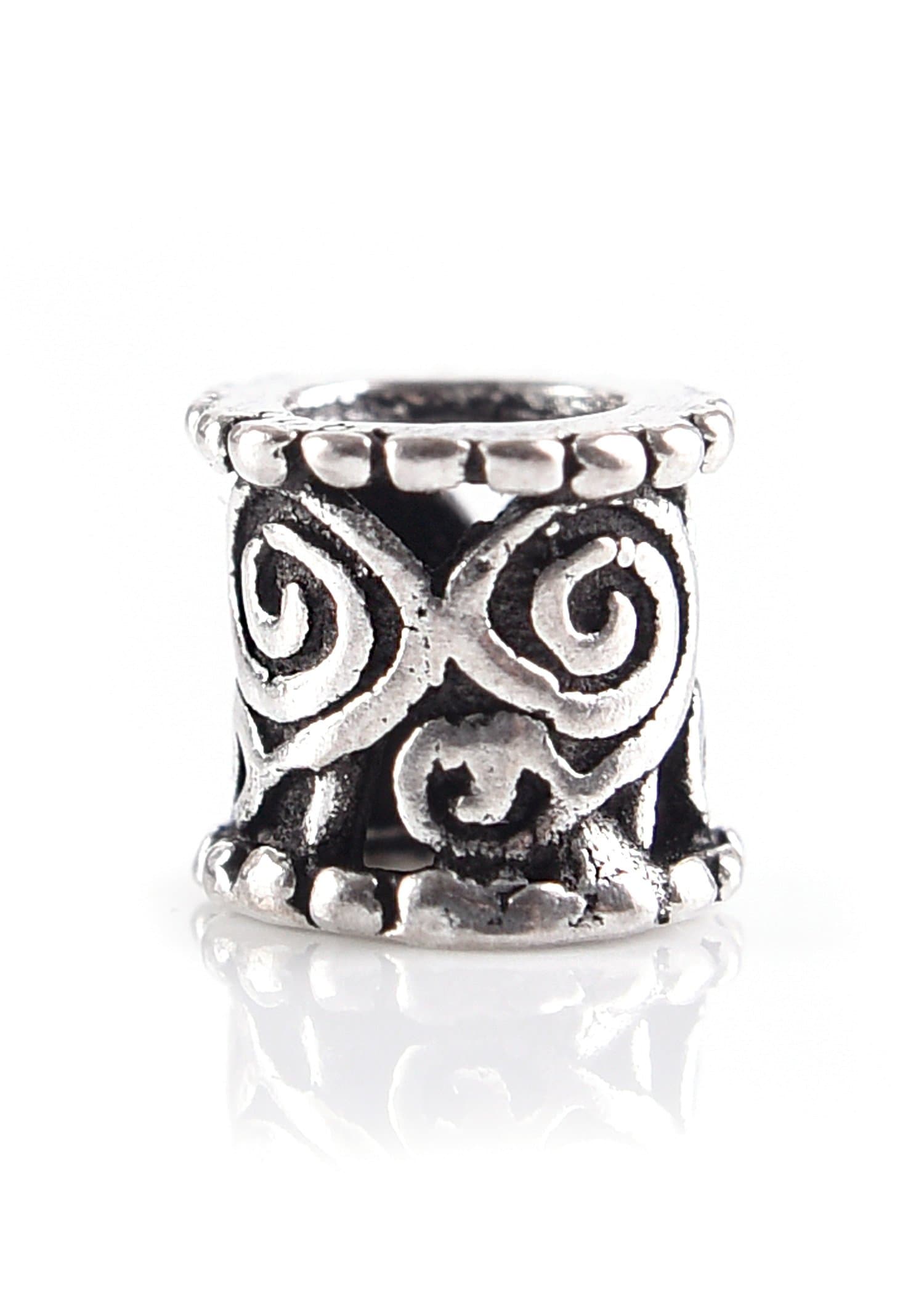 Viking Beard Bead Small Genuine Silver 3 mm Inner Diameter