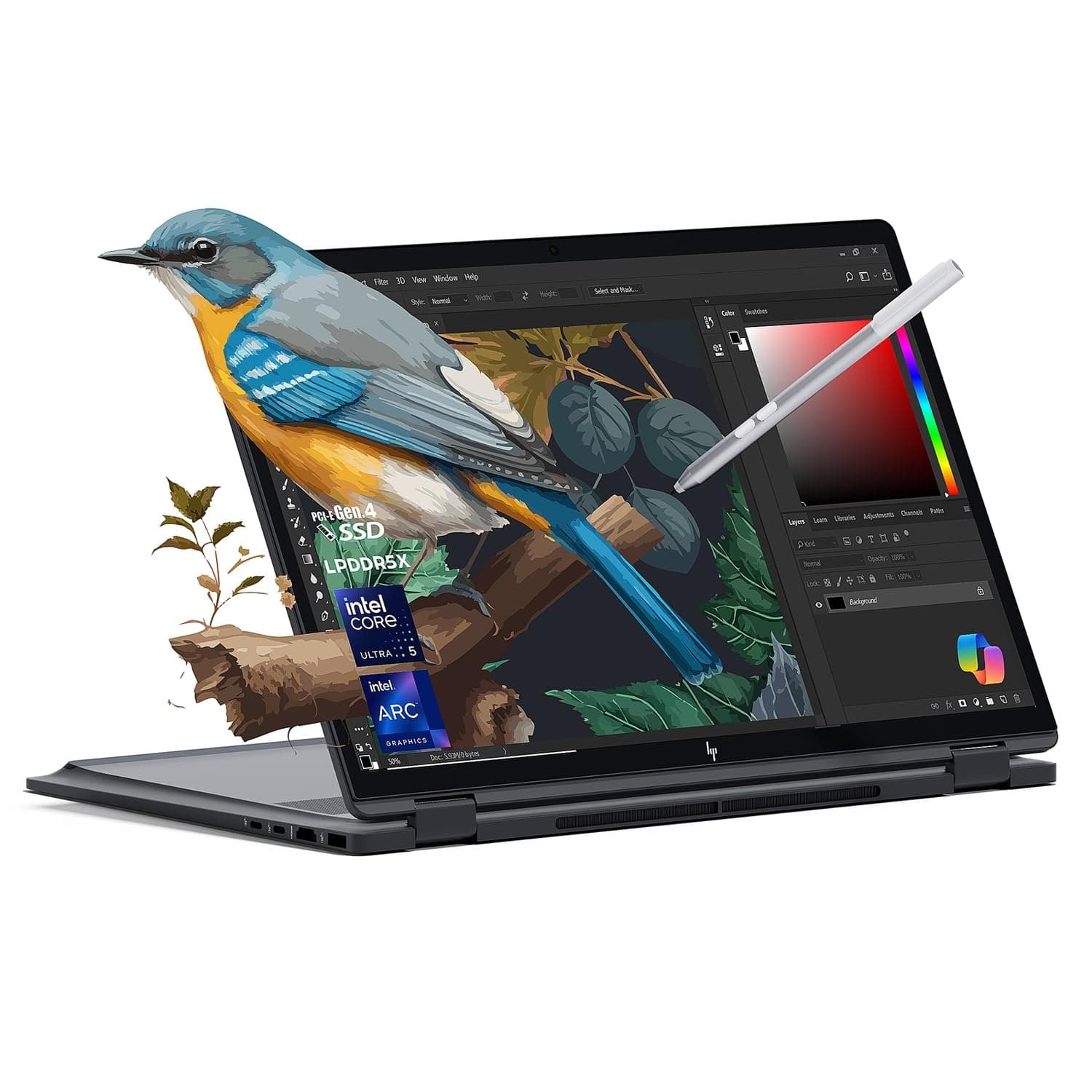 2025 New Envy x360 2-in-1 AI Laptop, OmniBook X Flip 16" Touchscreen 2K Display, Intel Core Ultra 5 226V, Intel Arc 130V GPU, 16GB LPDDR5X, 1TB Gen 4 SSD, w/Microsoft Surface Pen, Win 11 Home