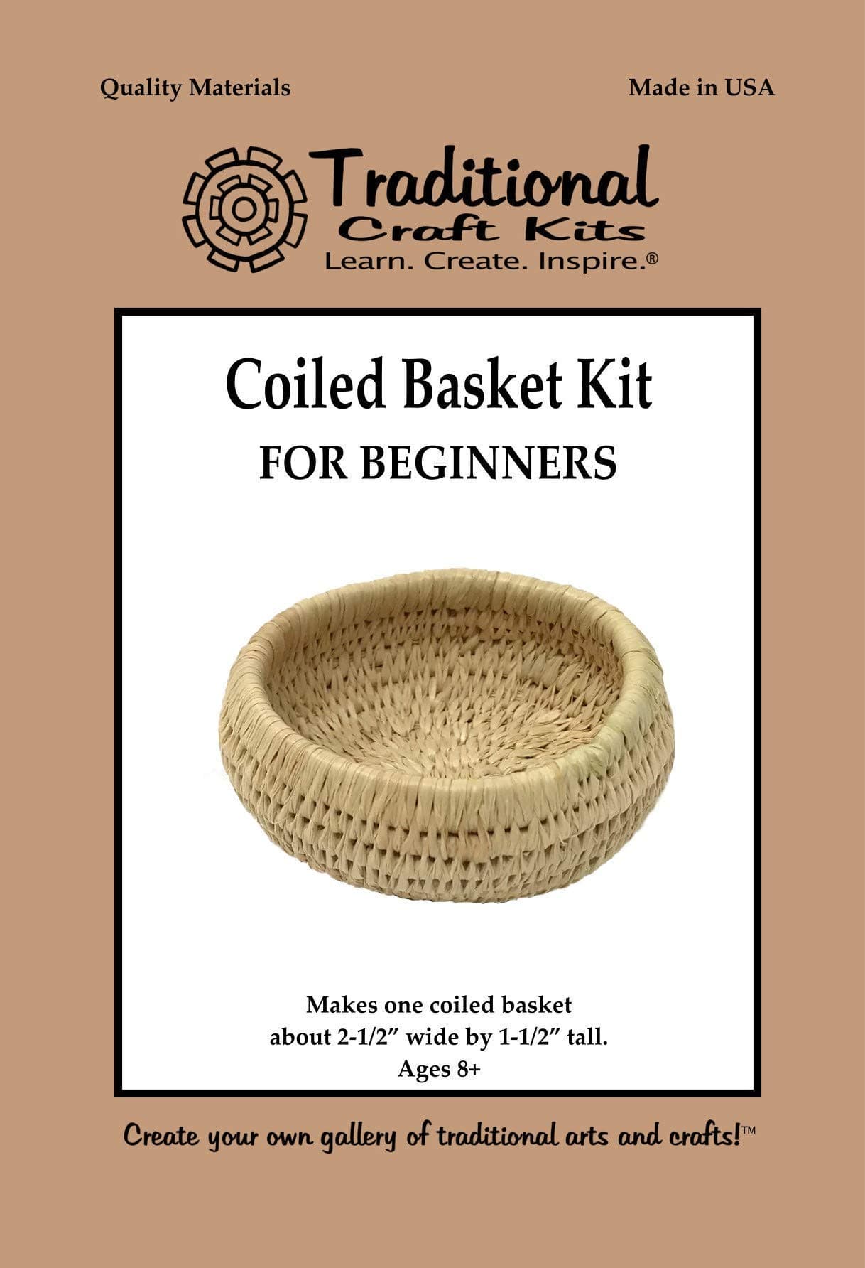 Traditional Craft Kits Coiled Basket Kit for Beginners