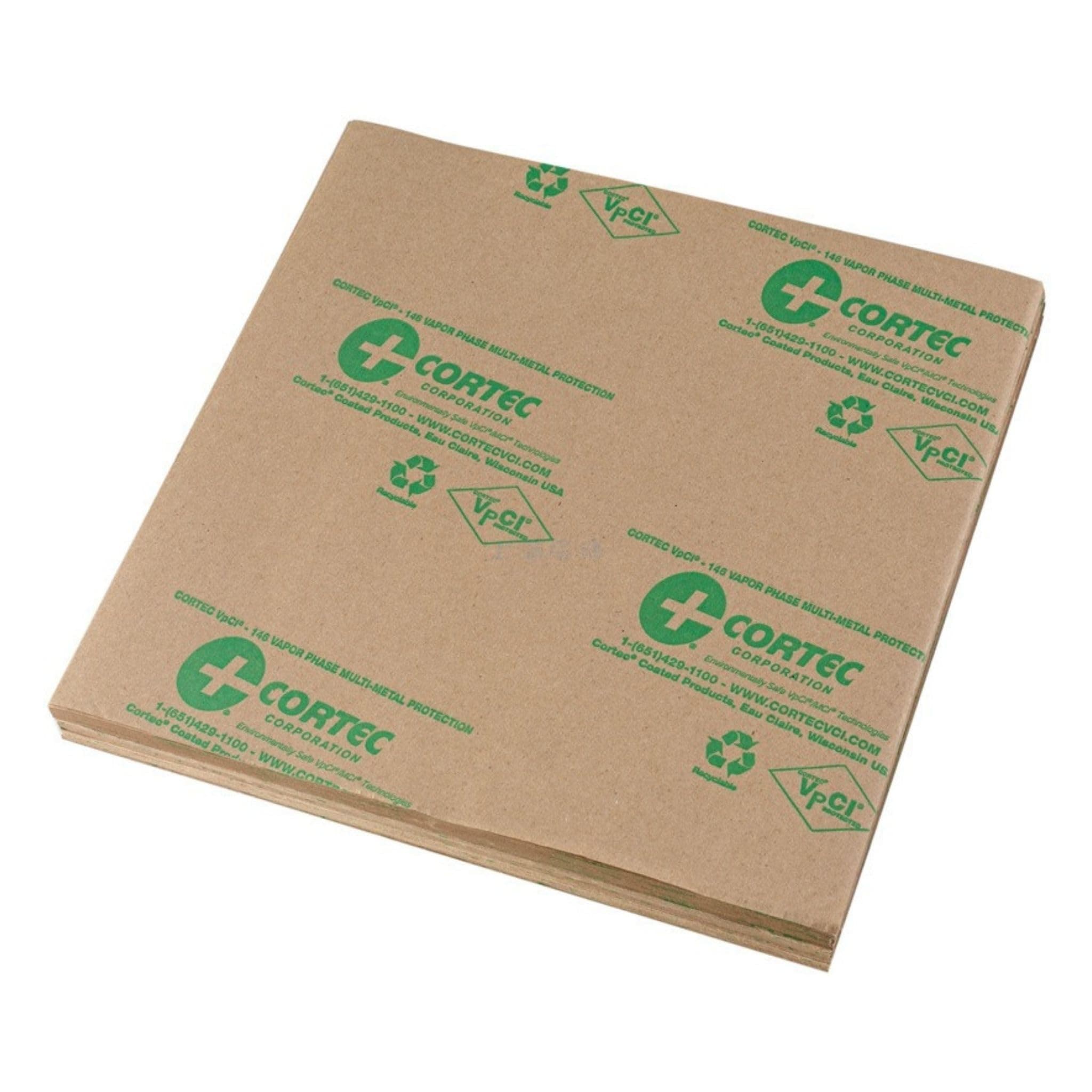 VCI Paper Sheets 12 by 12 inches - 35# Gauge - Cortec VpCI-146 Anti-Rust Anti-Corrosion Paper (Pack of 50 Sheets)