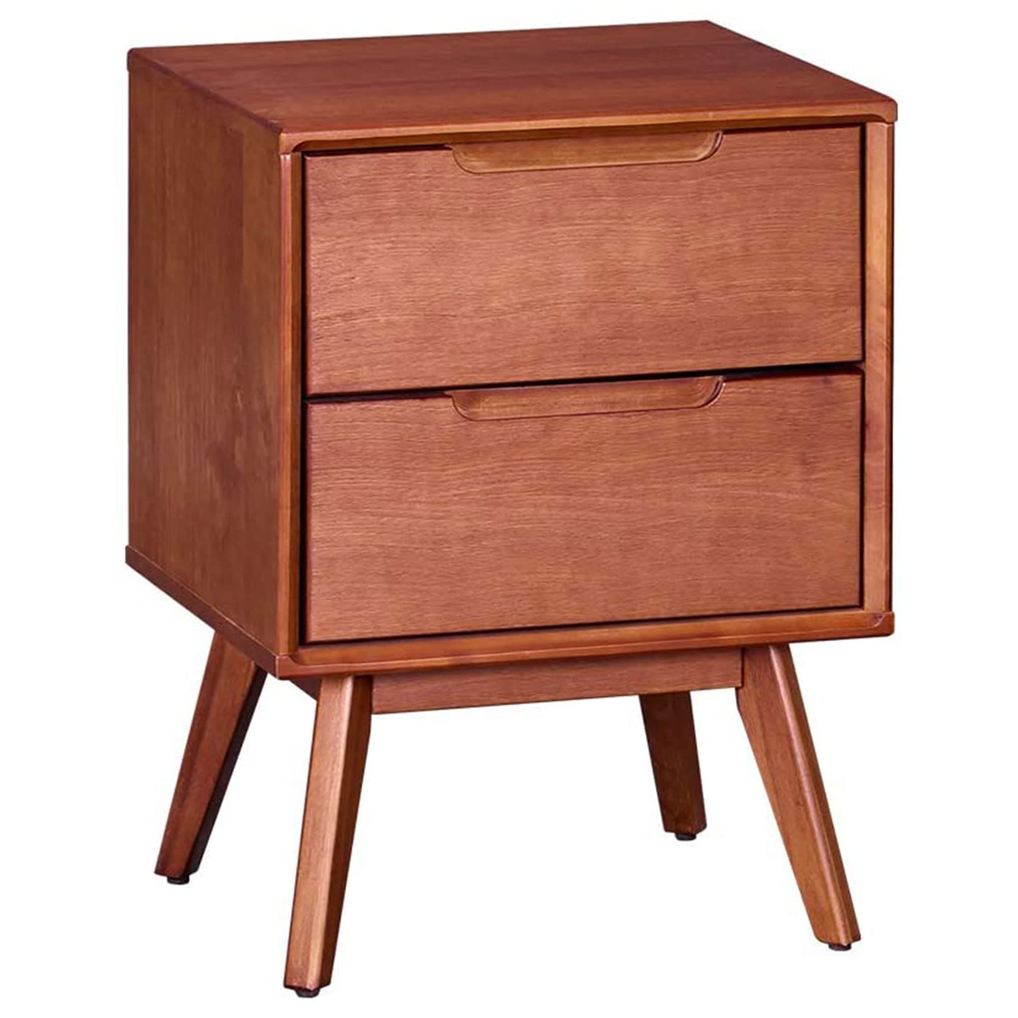 MUSEHOMEINC Mid Century Modern Nightstand,Solid Wood Walnut Night Stand with ...