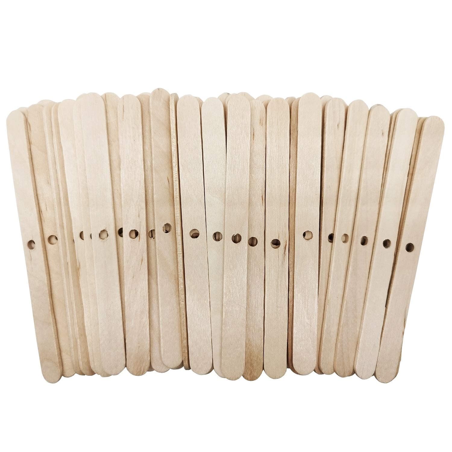 MILIVIXAY Wooden Candle Wick Holders,Candle Wicks Centering Device - Candle Centering Tool, 120 Pack