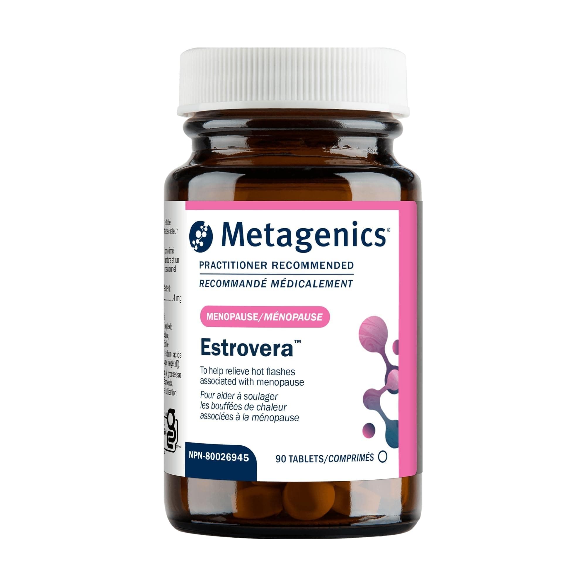 Metagenics Estrovera® â€“ Plant-Derived Menopausal Hot Flash Relief*, 90 Servings