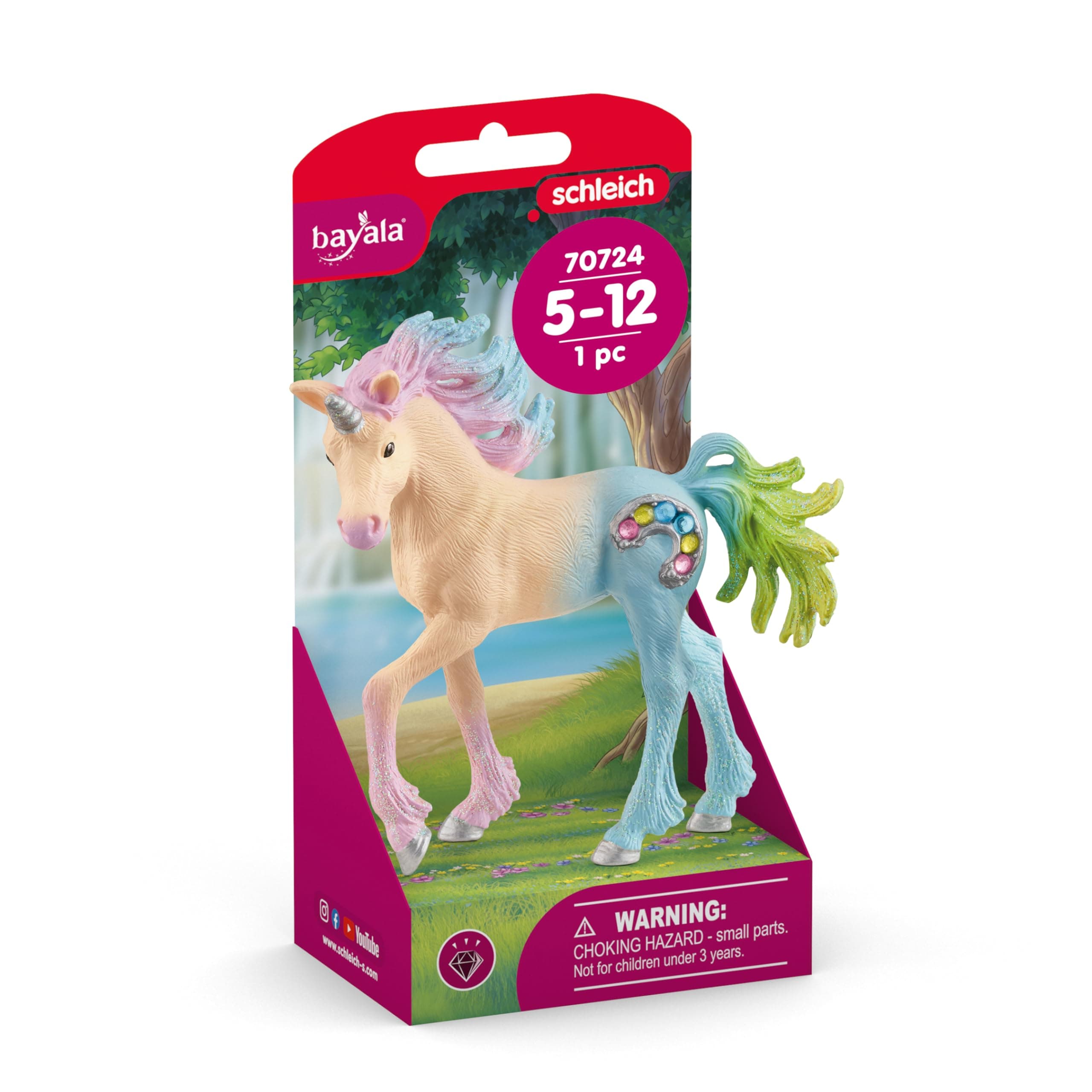 Schleich 70724 Bayala Marshmallow Unicorn Foal Toy Figure
