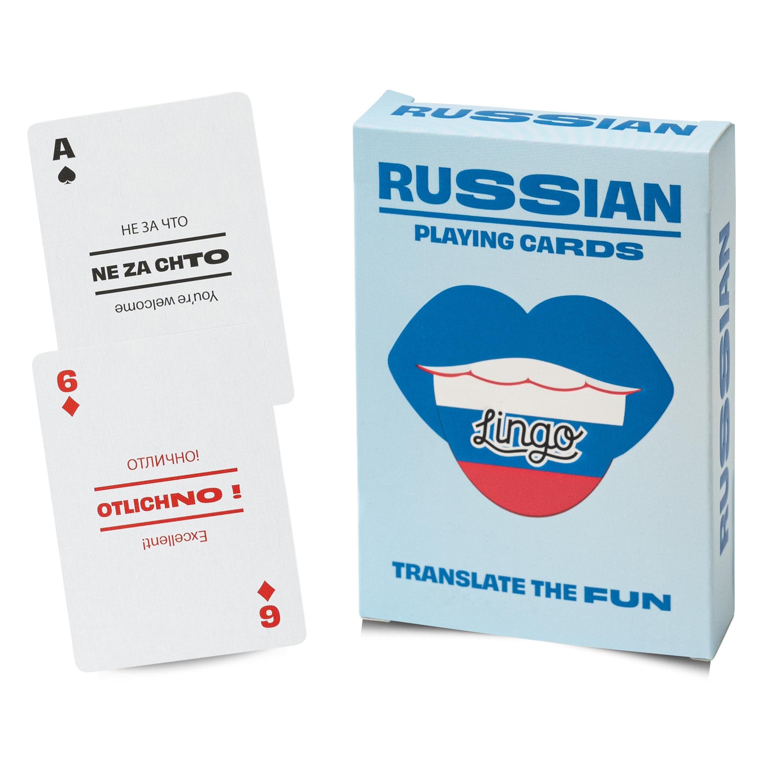 - Russian Lingo Playing Cards | Travel Flashcards | Learn Russian Vocabulary in A Fun & Easy Way | 52 Essential Translations