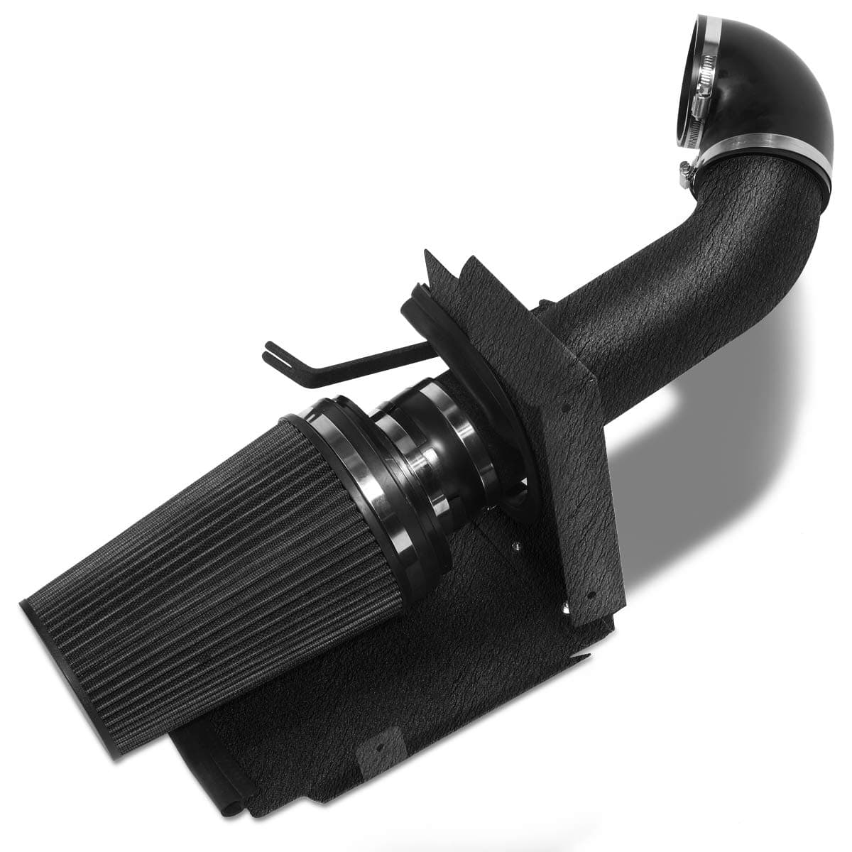 MOOSUN 4" Cold Air Intake Black Tube + Heat Shield for 1999-2006 GMC/Chevy V8 4.8L/5.3L/6.0L Silverado 1500/2500/3500 Black