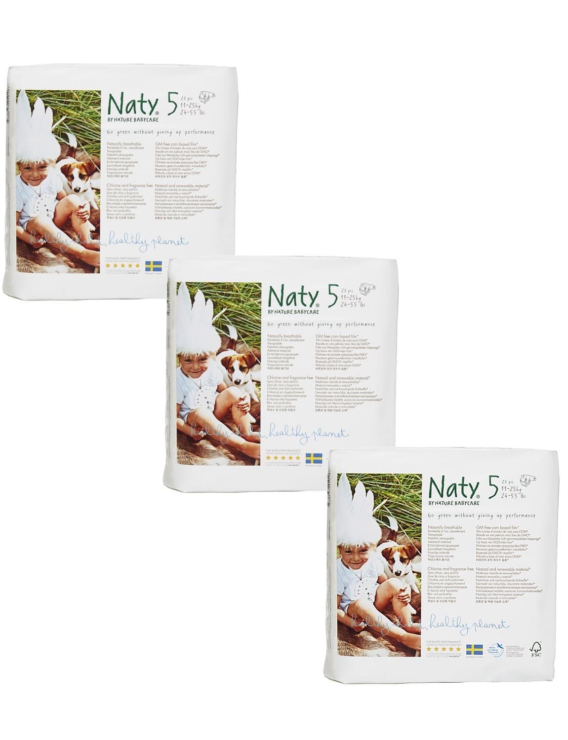 140584 Nature Babycare Large Nappies (3 pack)