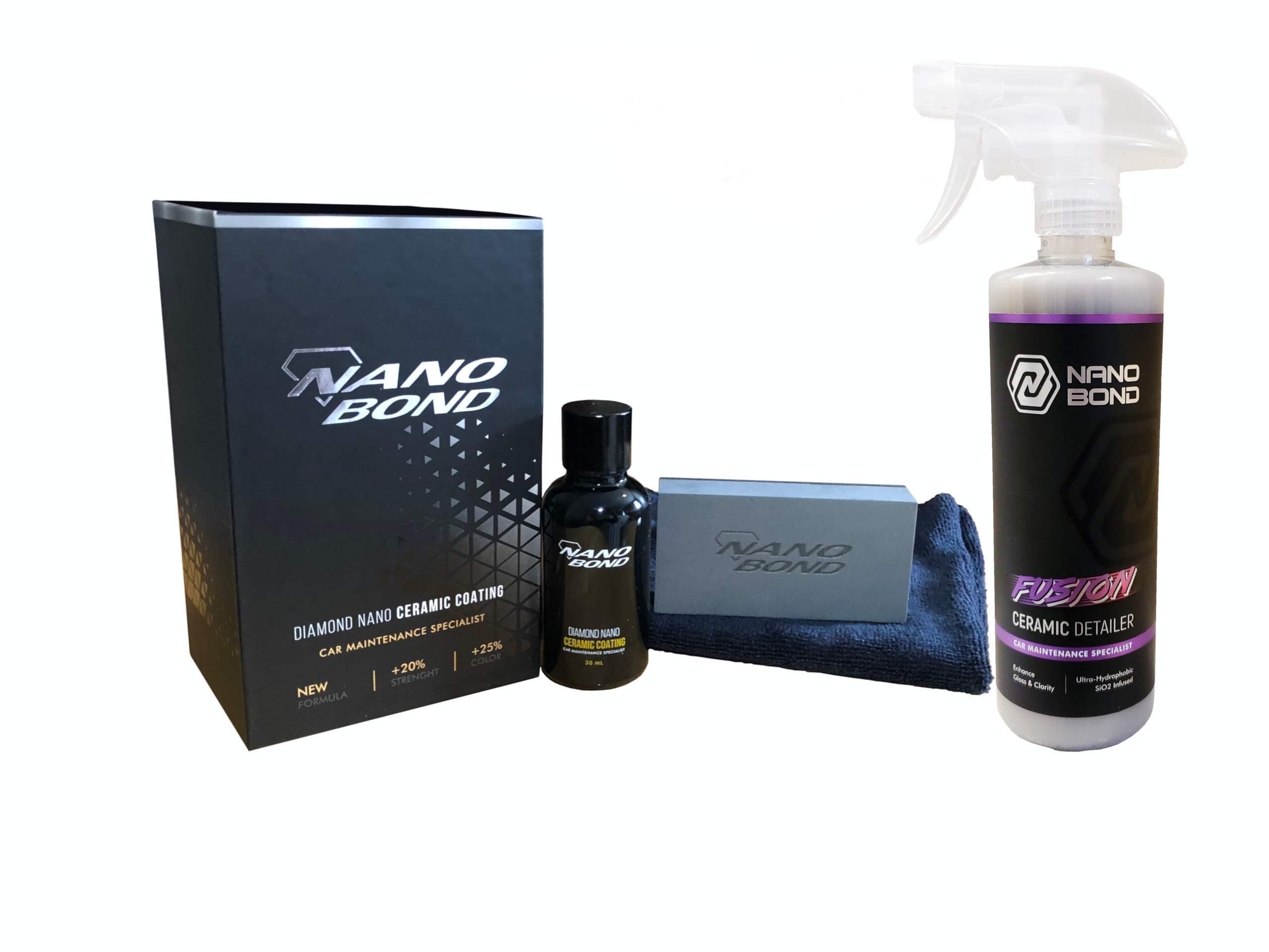 Nano Bond Ceramic Coating Bundle - Fusion Ceramic Spray (16oz) PRO Ceramic Coating (30ml)