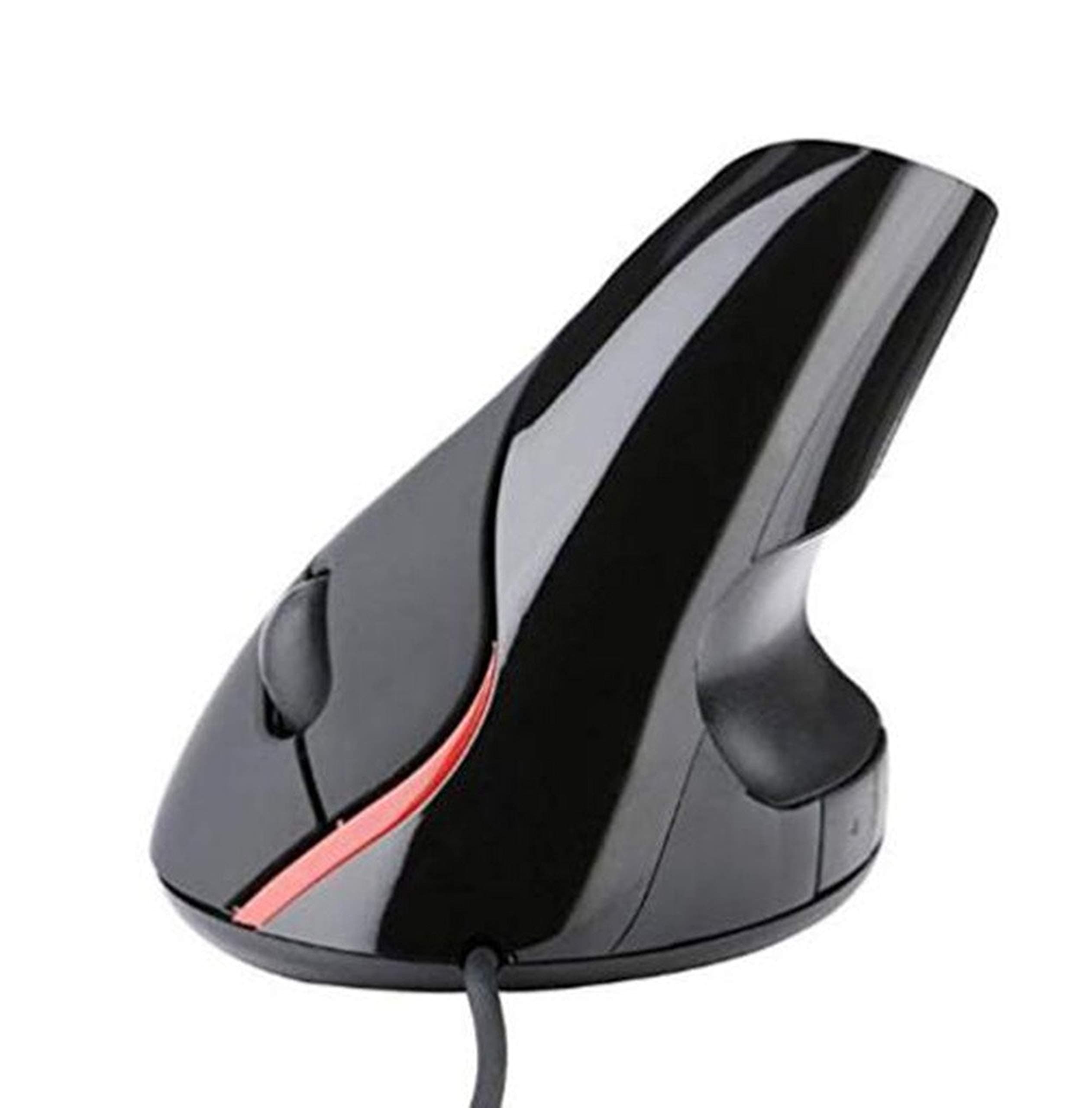 HUILINMEI Vertical Optical Ergonomic Mouse with High Accuracy Cable Relieve Wrist Fatigue and 2.4G Hand (Black)