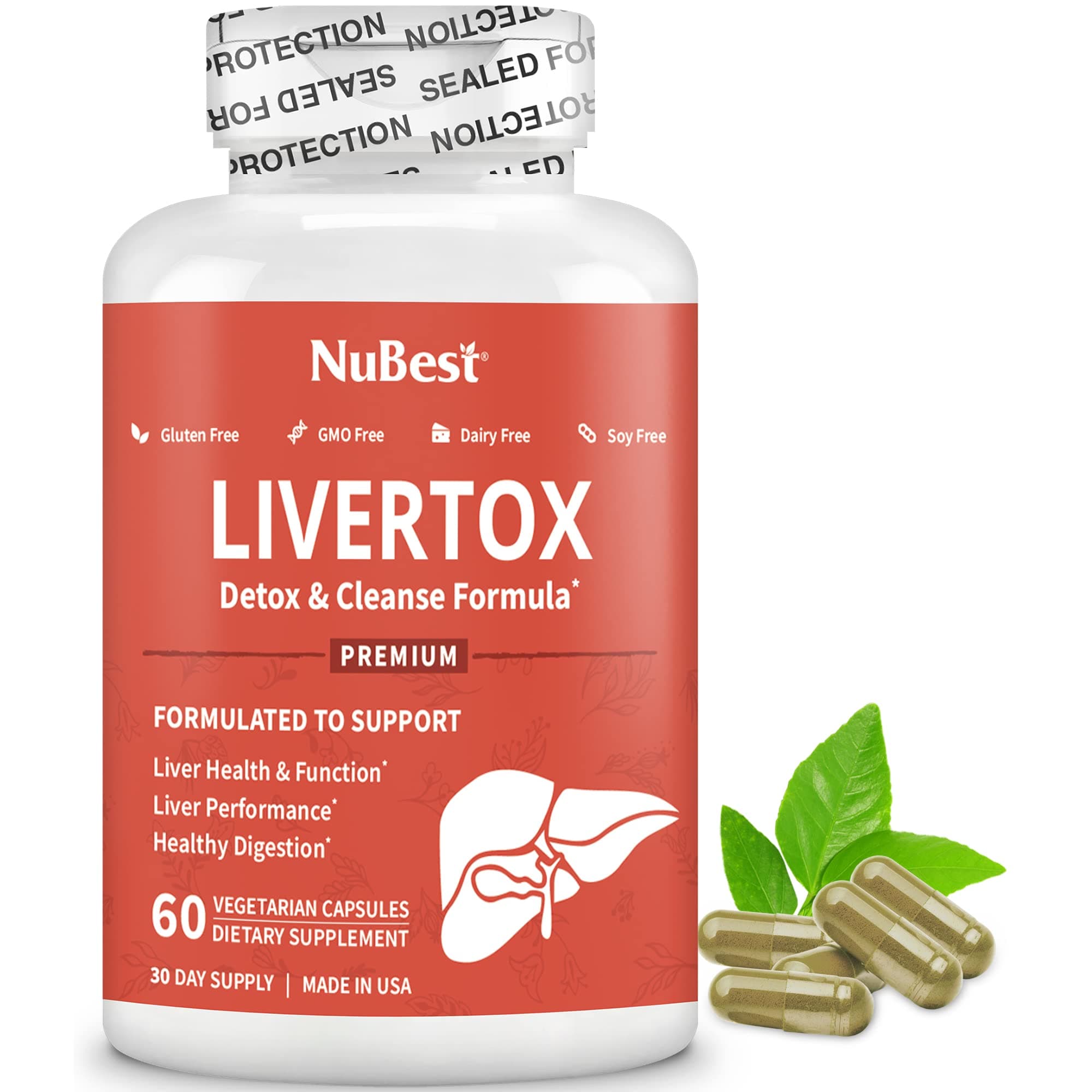 - LiverTox - Advanced Liver Detox & Cleanse Formula - Herbal Liver Support with Milk Thistle, Turmeric, Artichoke, Dandelion, Beet & Zinc Helps Liver Function & Digestion | 60 Vegan Capsules