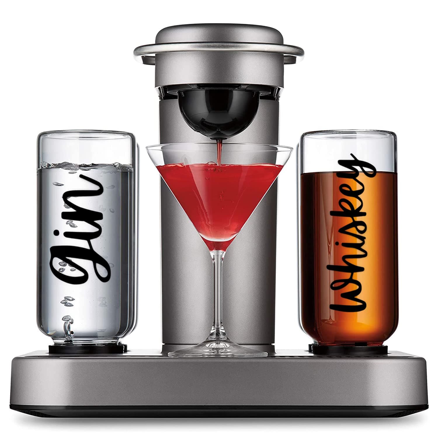 BoomBa 2 Sets Black Vinyl Label Stickers for Bartesian Glass Spirit Bottle