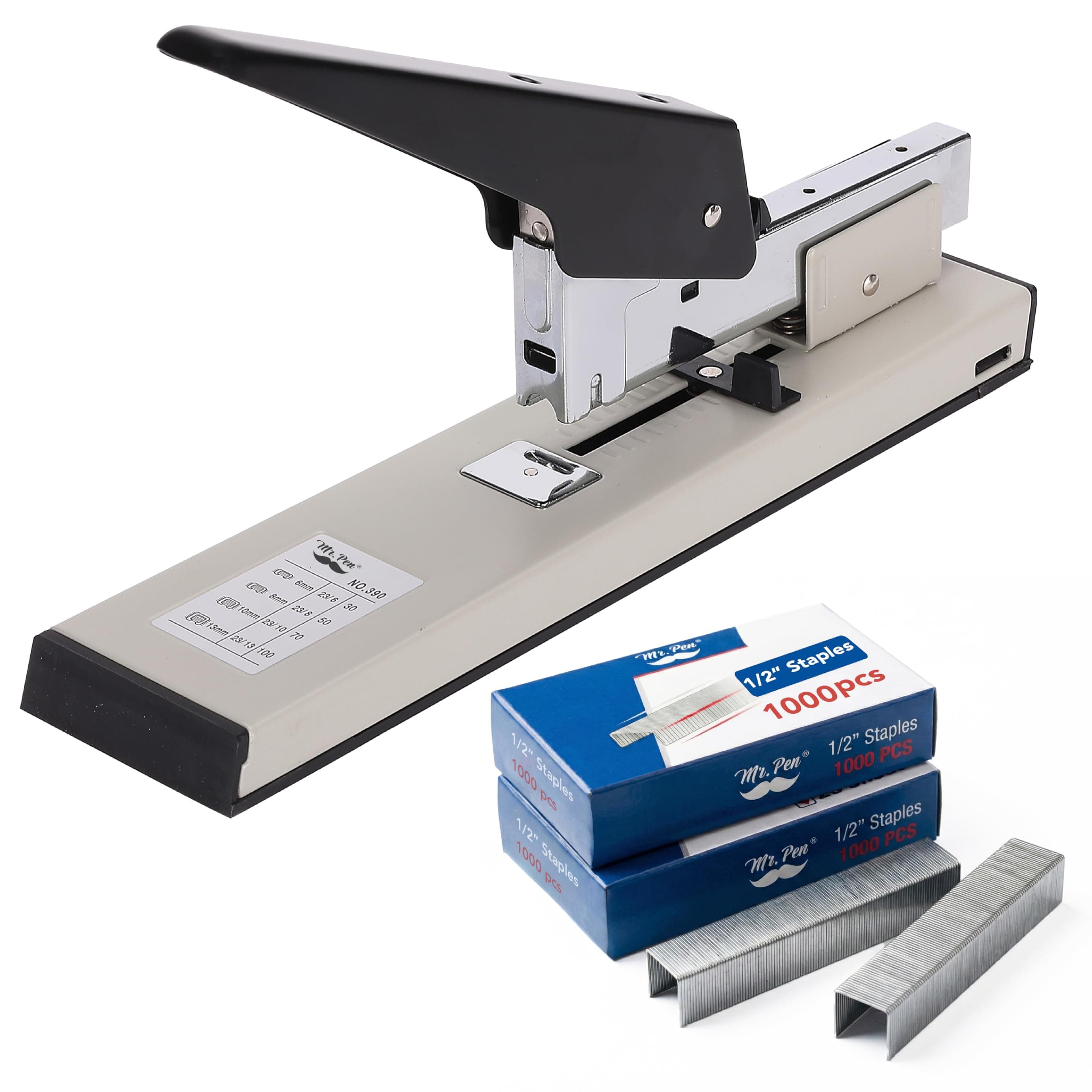 Mr. Pen Heavy-Duty Stapler with 1000 Staples for 100-Sheet Capacity
