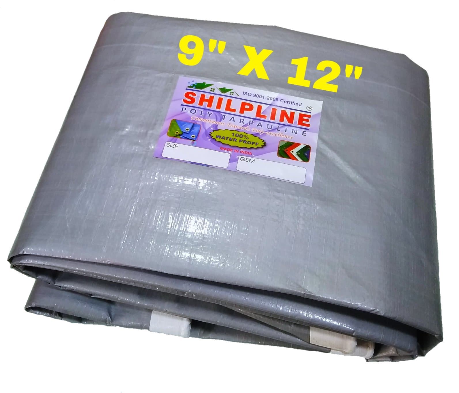 SHILPLINE™ 100% Pure Virgin UV Waterproof Tarpaulin (9 x 12 Ft.) (170 GSM) (Silver)