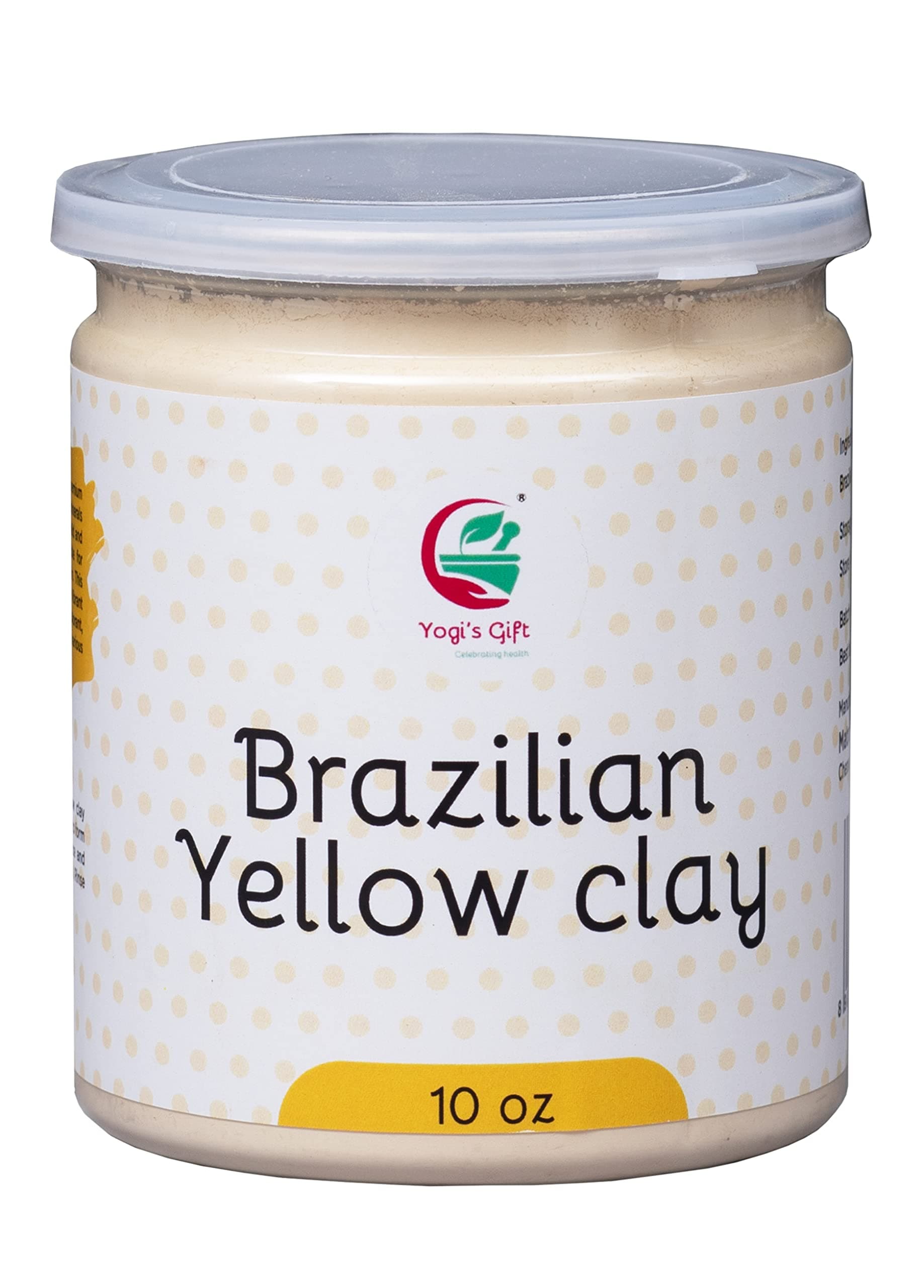 Brazilian Yellow Clay 10 oz | 100% Natural Clay Powdered For Soap Making by Yogi's Gift®