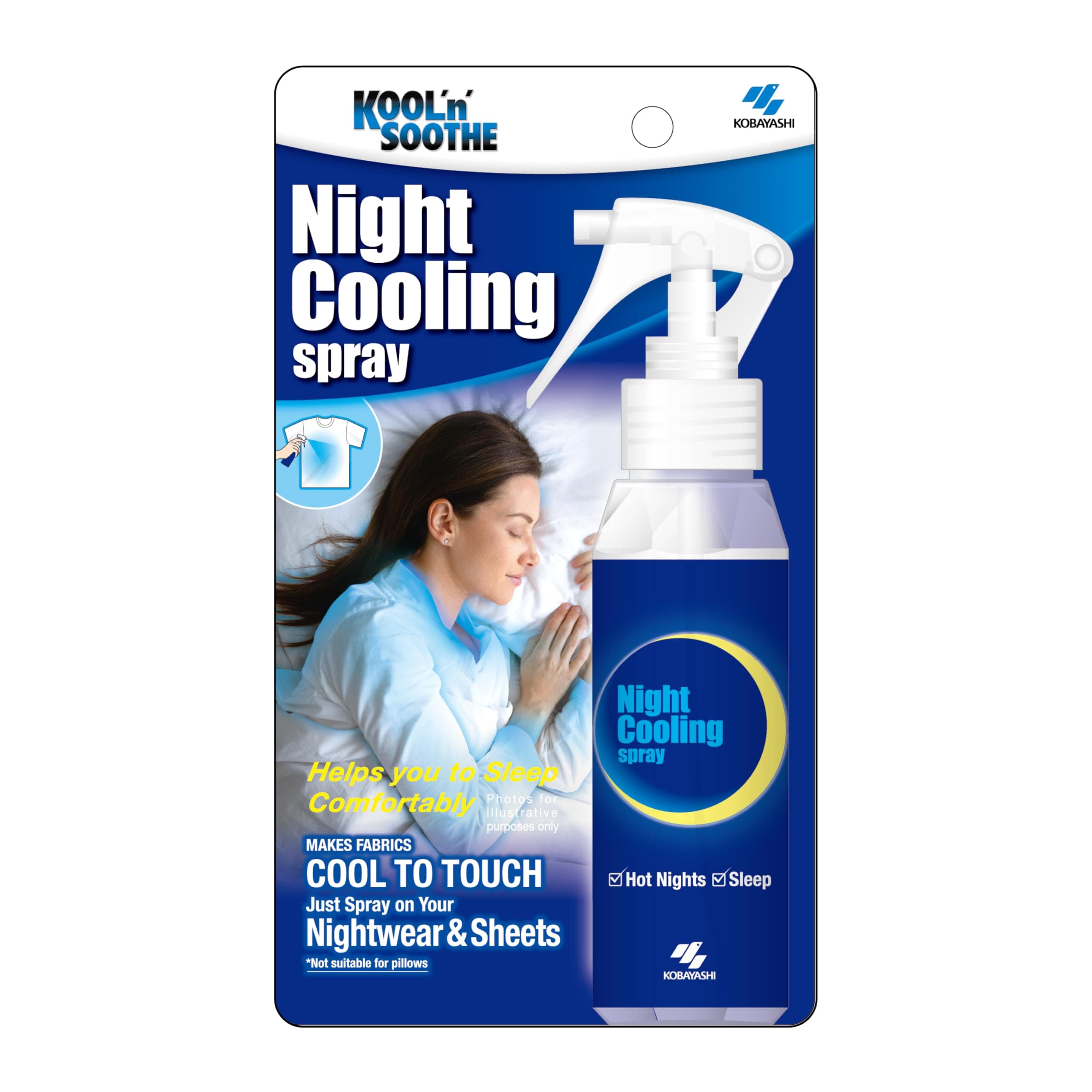 Night Cooling Spray/ 100 ml/Instant Cooling Spray for Nightwear & Bedding/Take The Edge Off The Heat