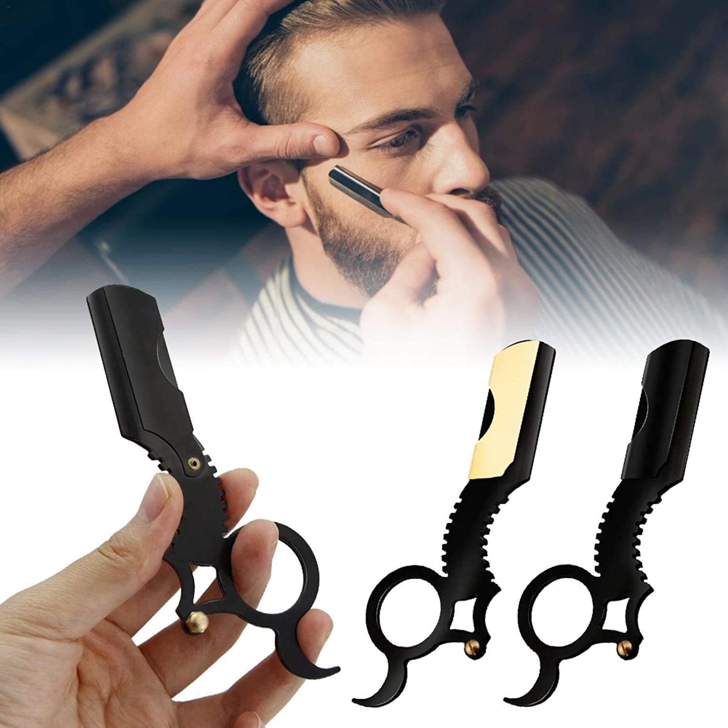 salmansFinger Ring Style Barber Shaving Razor For Personal Or Professional Hair Trimmer Men Clean-Shave Salon Use Men Women