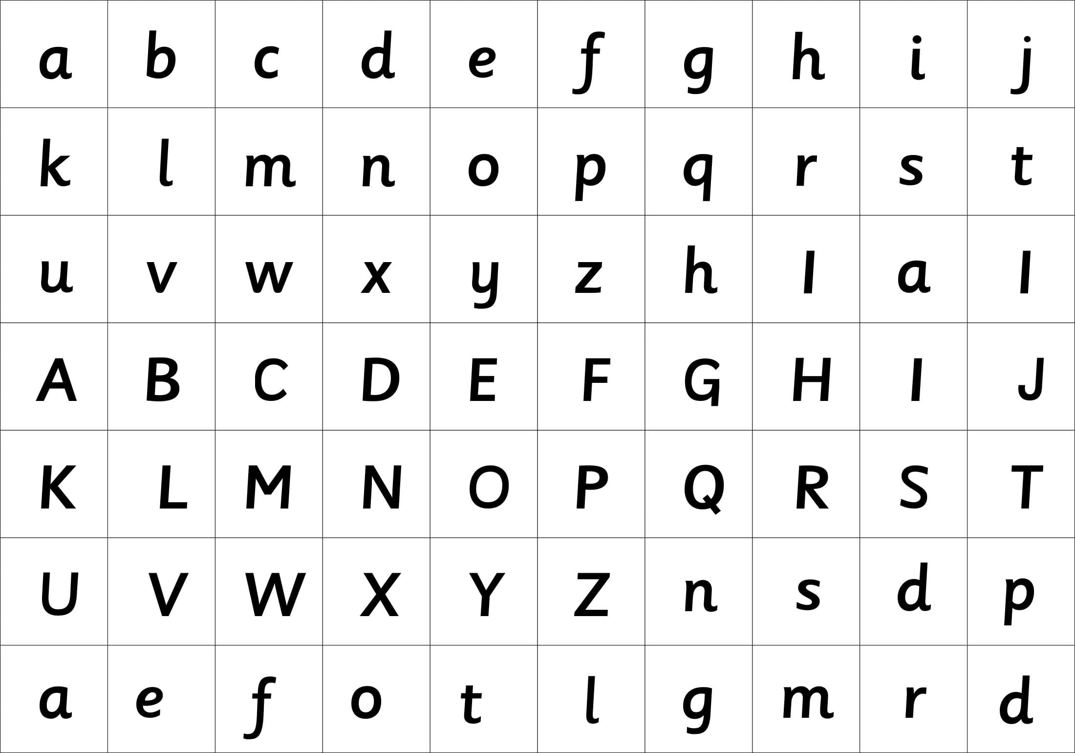 Magnetic Alphabet Lower & Upper Case Letters on Magnetic Kiss Cut Sheet