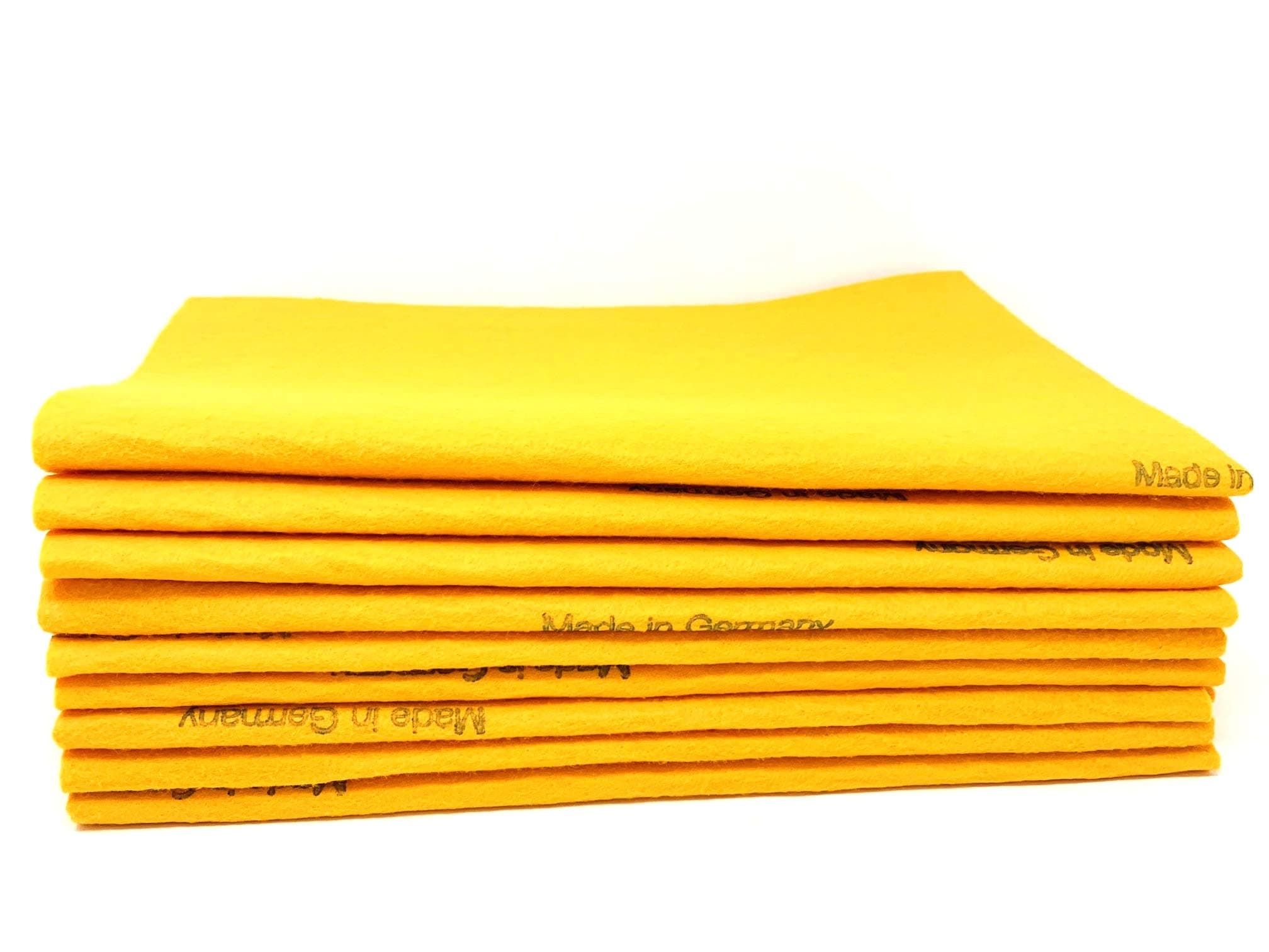 10 Pack Extra Large Original German Shammy Cloths Chamois Towels Absorbent 190g Super Shammy for Pets, Parenting Tool Cleaning for Home and Commercial Use Wholesale Bulk (Orange)