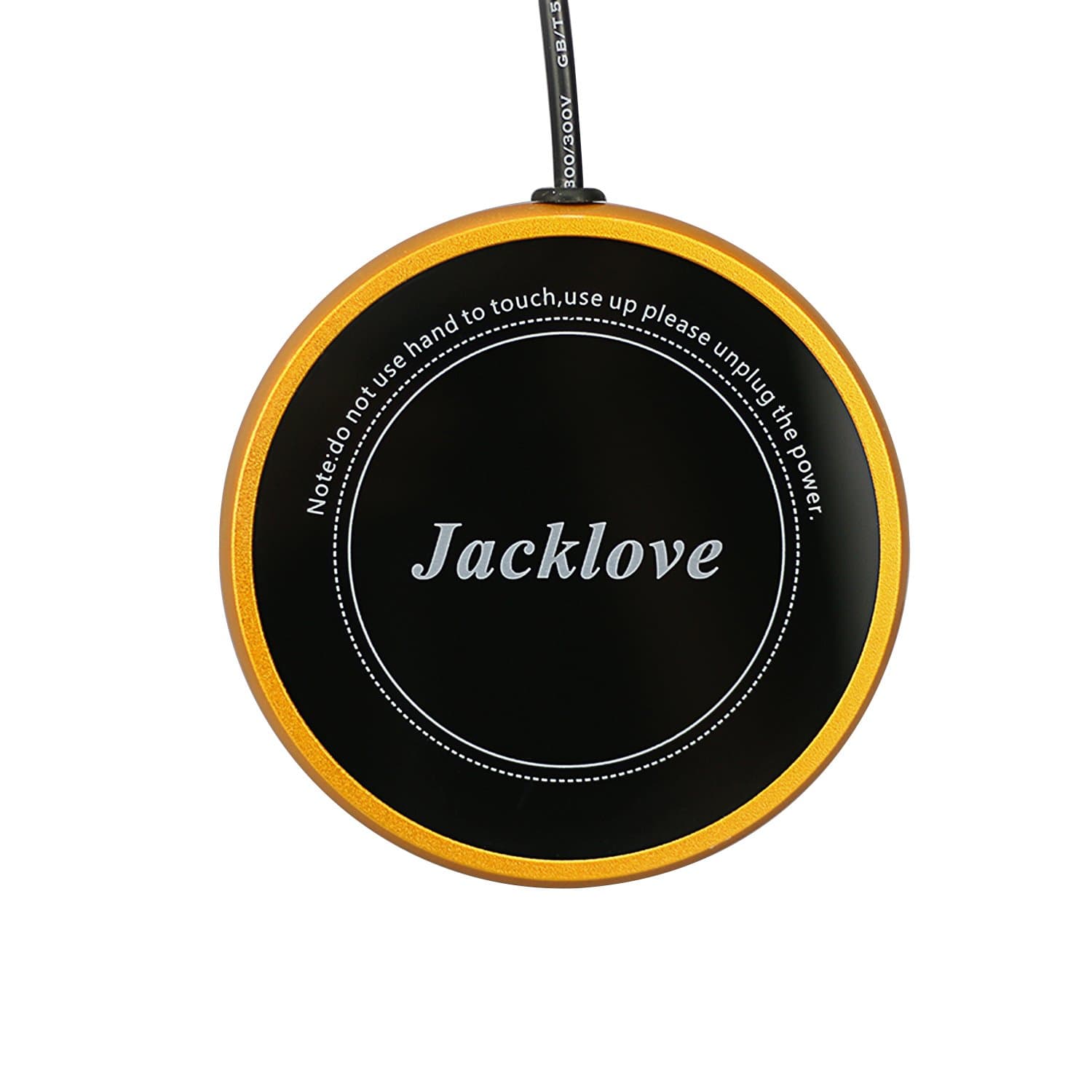 Electric Coffee Mug Warmer & Fine Bone China Mug Set with Automatic Shut Off,Premium 18Watt Beverage Warmer Keep Temperature Up to 131℉/ 55℃ for Best Gift Idea, Office Home Use (Goled mug warmer)