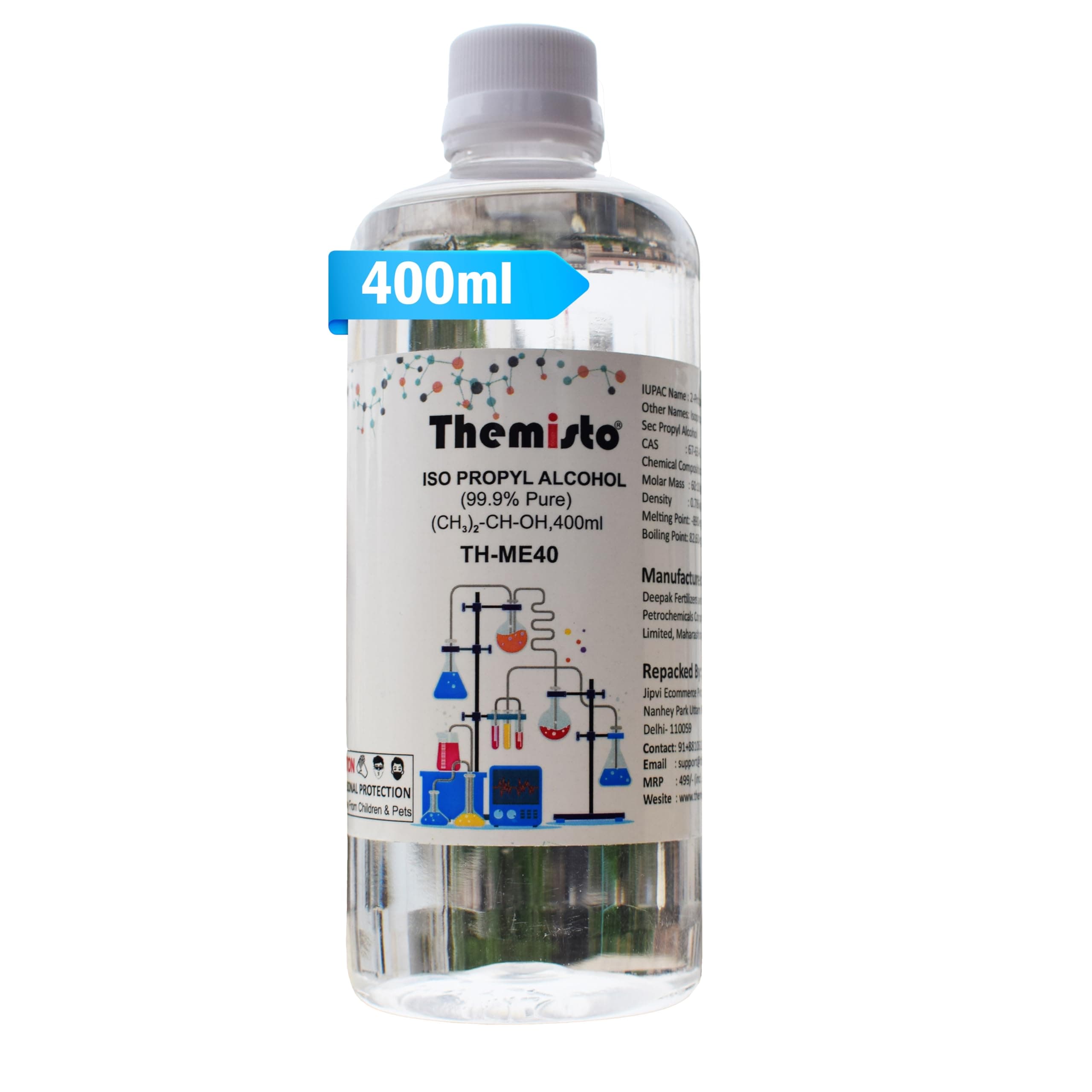 IPA ISO PROPYL RUBBING ALCOHOL (99.9% Pure) (TH-ME40) 400ML