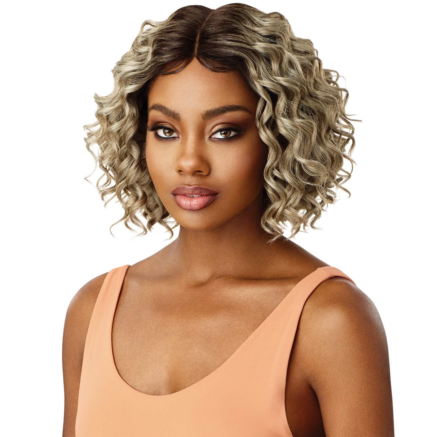 Outre Swiss Lace Front L-Part 5" Deep Parting Wig ALLEGRA (1B)