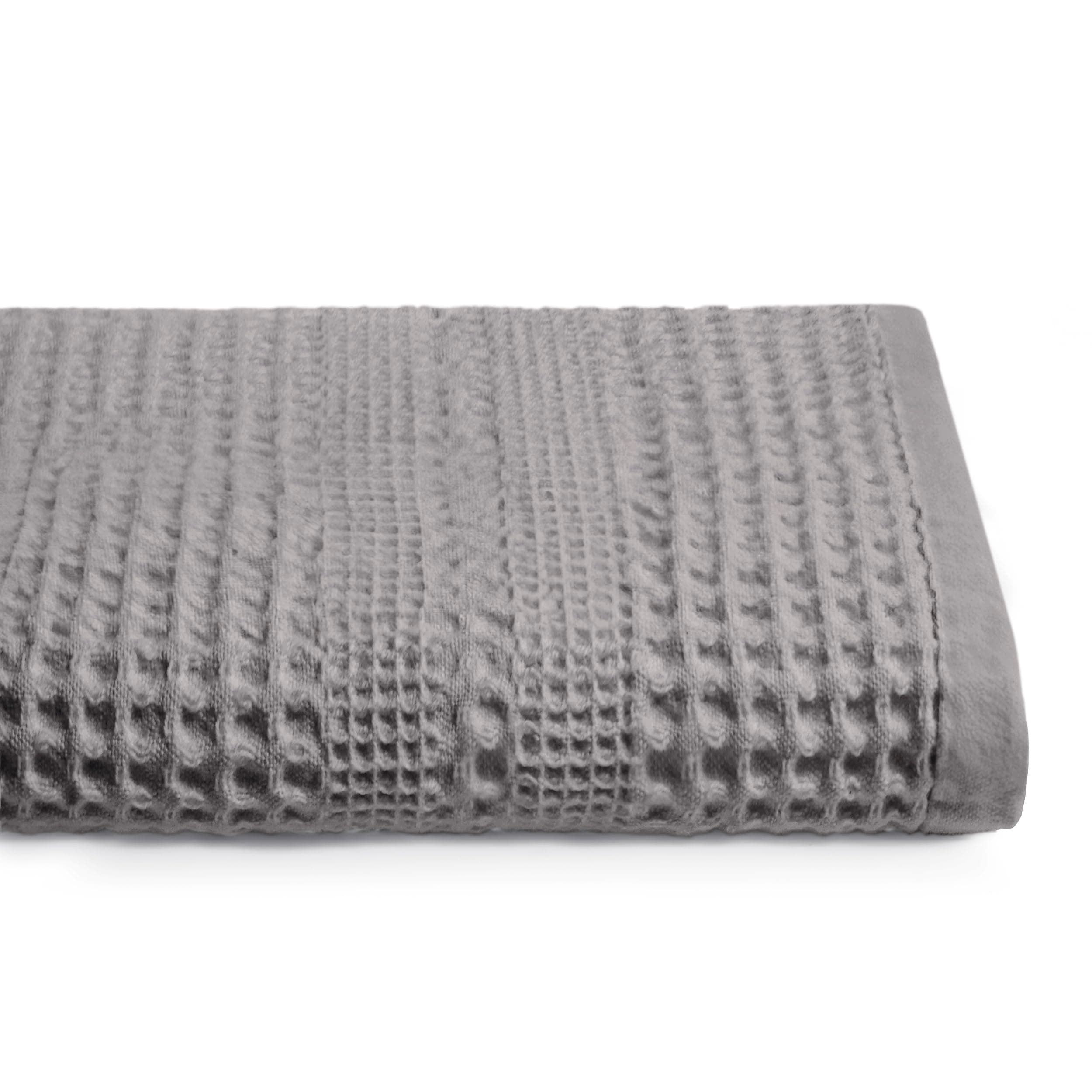 Gilden Tree Quick Dry Bath Towel Waffle Weave Luxury Bath Towels - Thin Eco-Friendly Towels for Bathroom, Gym, Beach, Boat, Spa, Travel - Shower Towel Grey CW 522-P