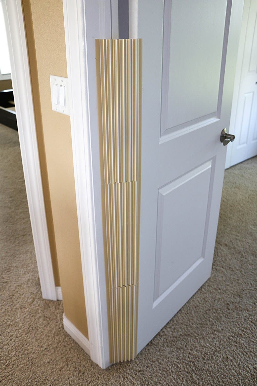 Baby Finger Pinch Guard - Hinge Cover Guard To Prevent Door Related Injuries (Pack Of 2), White